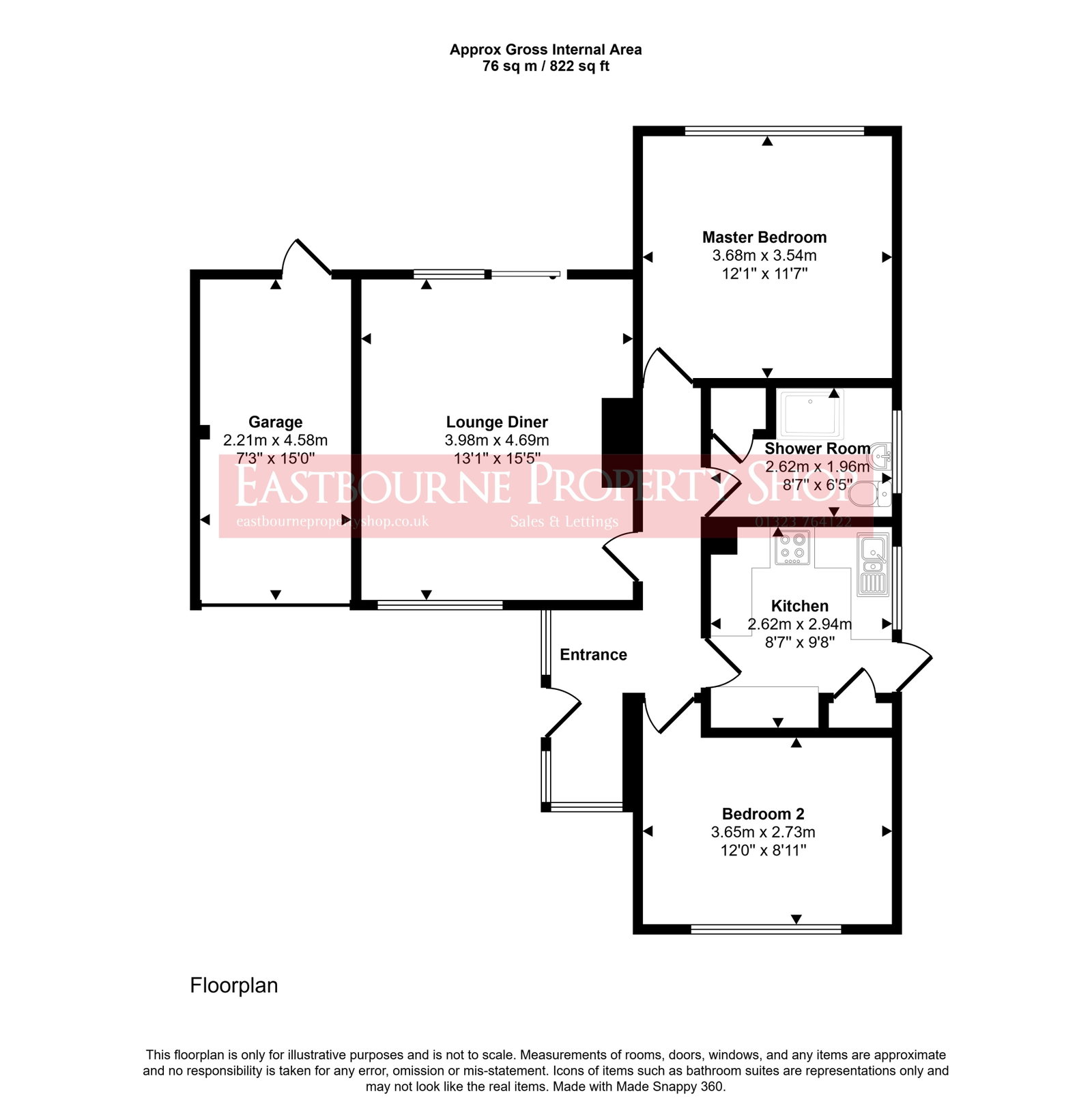 22, Netherfield Avenue, Eastbourne floorplan