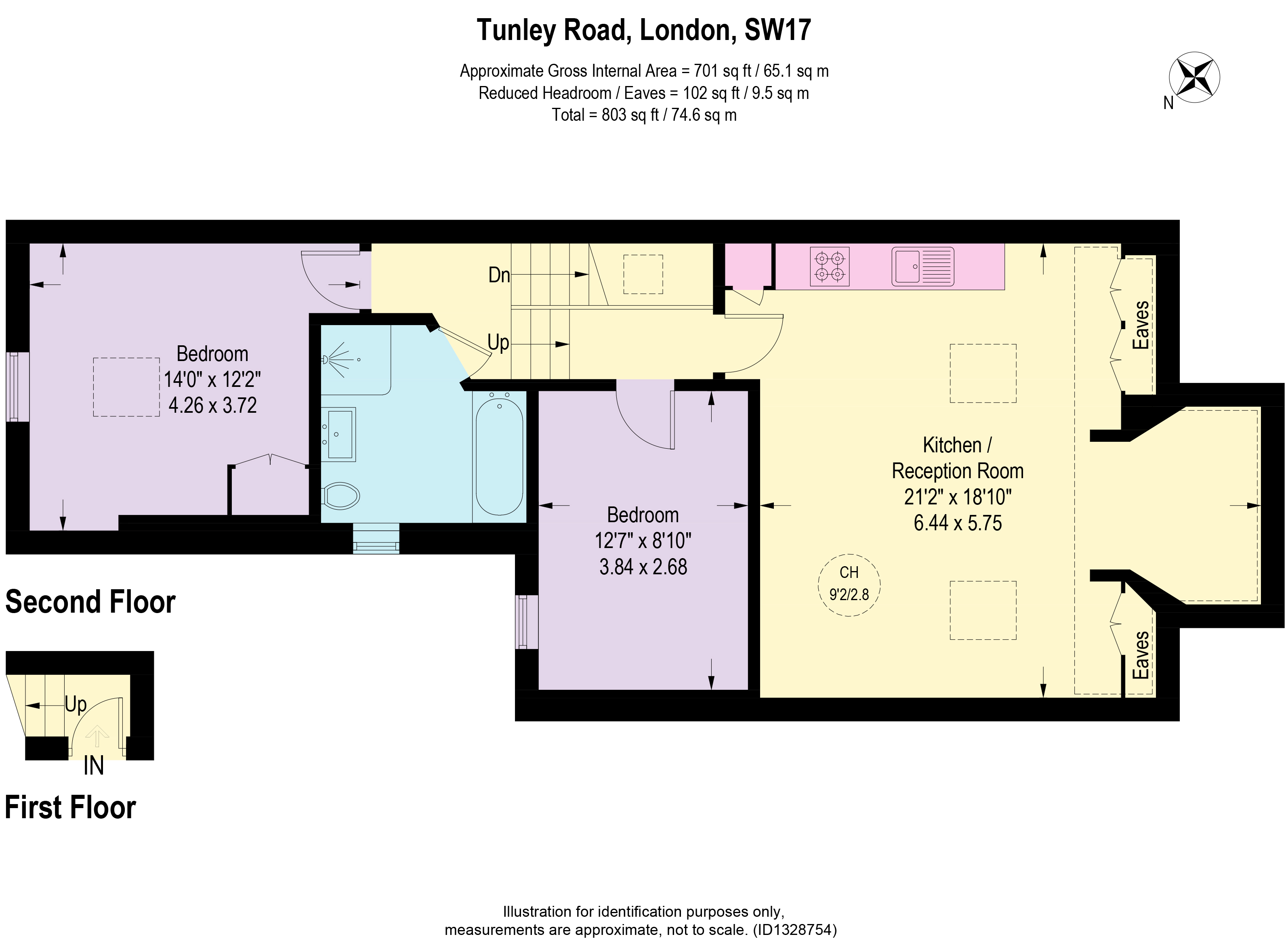 63, Tunley Road, London floorplan