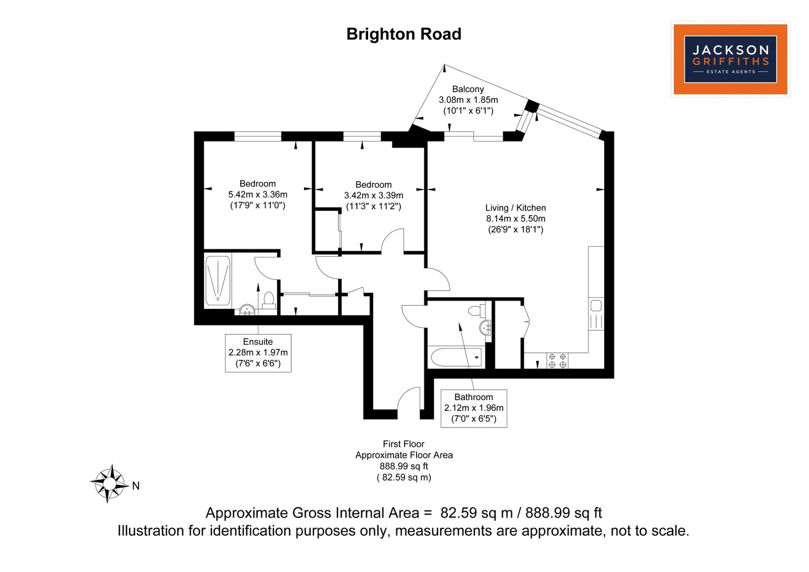 102,Bayside, Brighton Road, Worthing floorplan