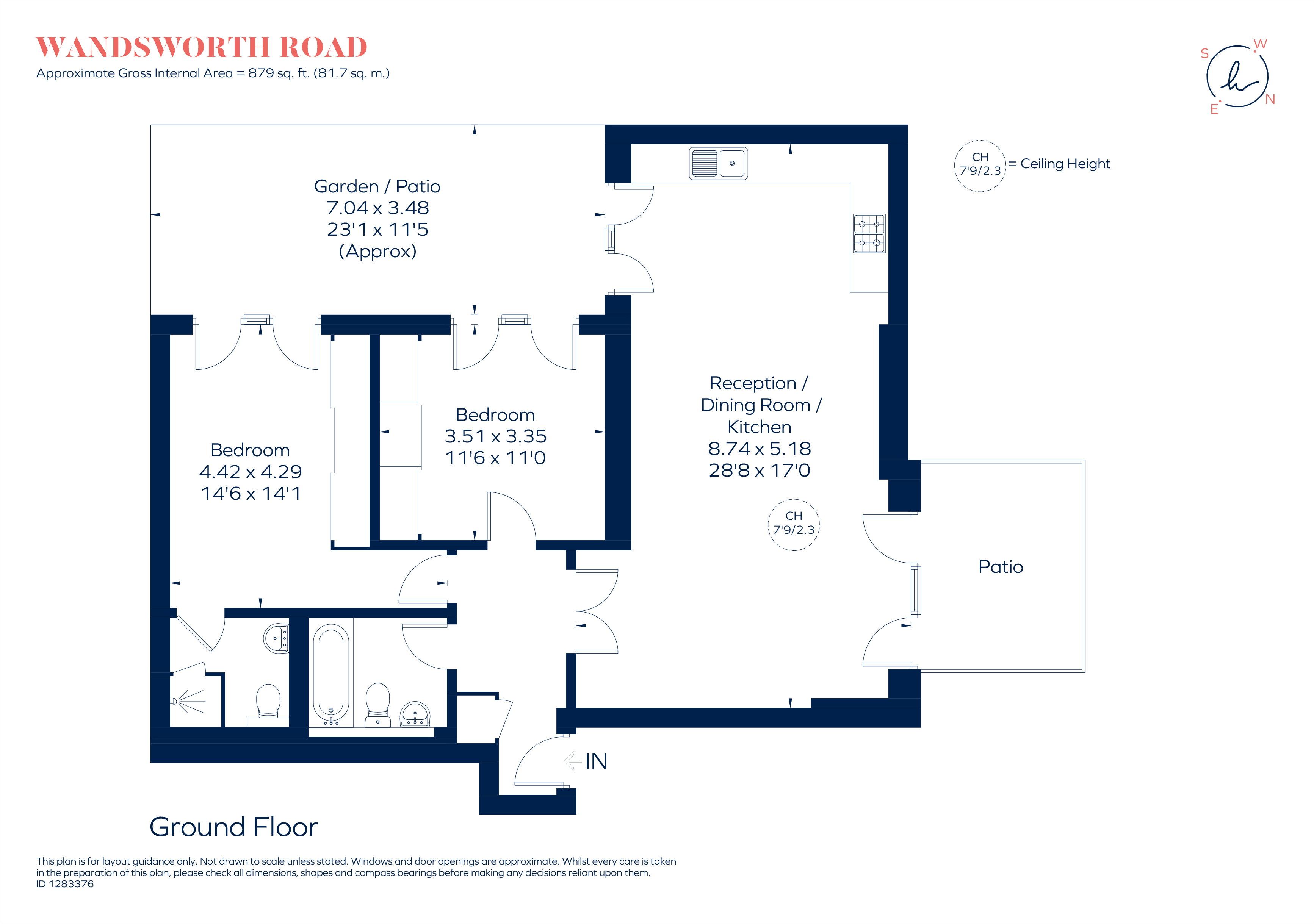 Flat 2, 563, Wandsworth Road, London floorplan
