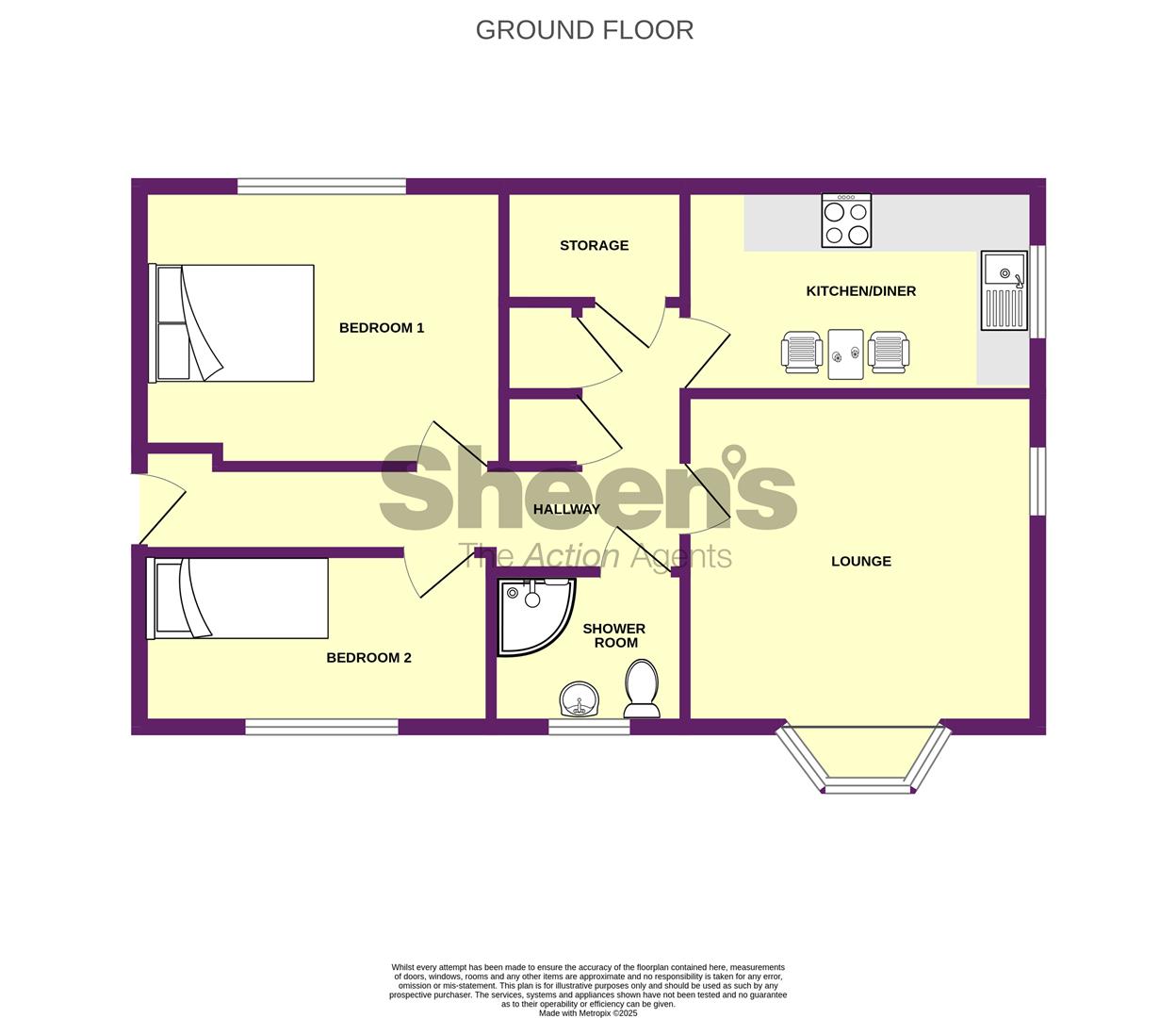 10, Olivers Court, Olivers Close, Clacton-On-Sea floorplan