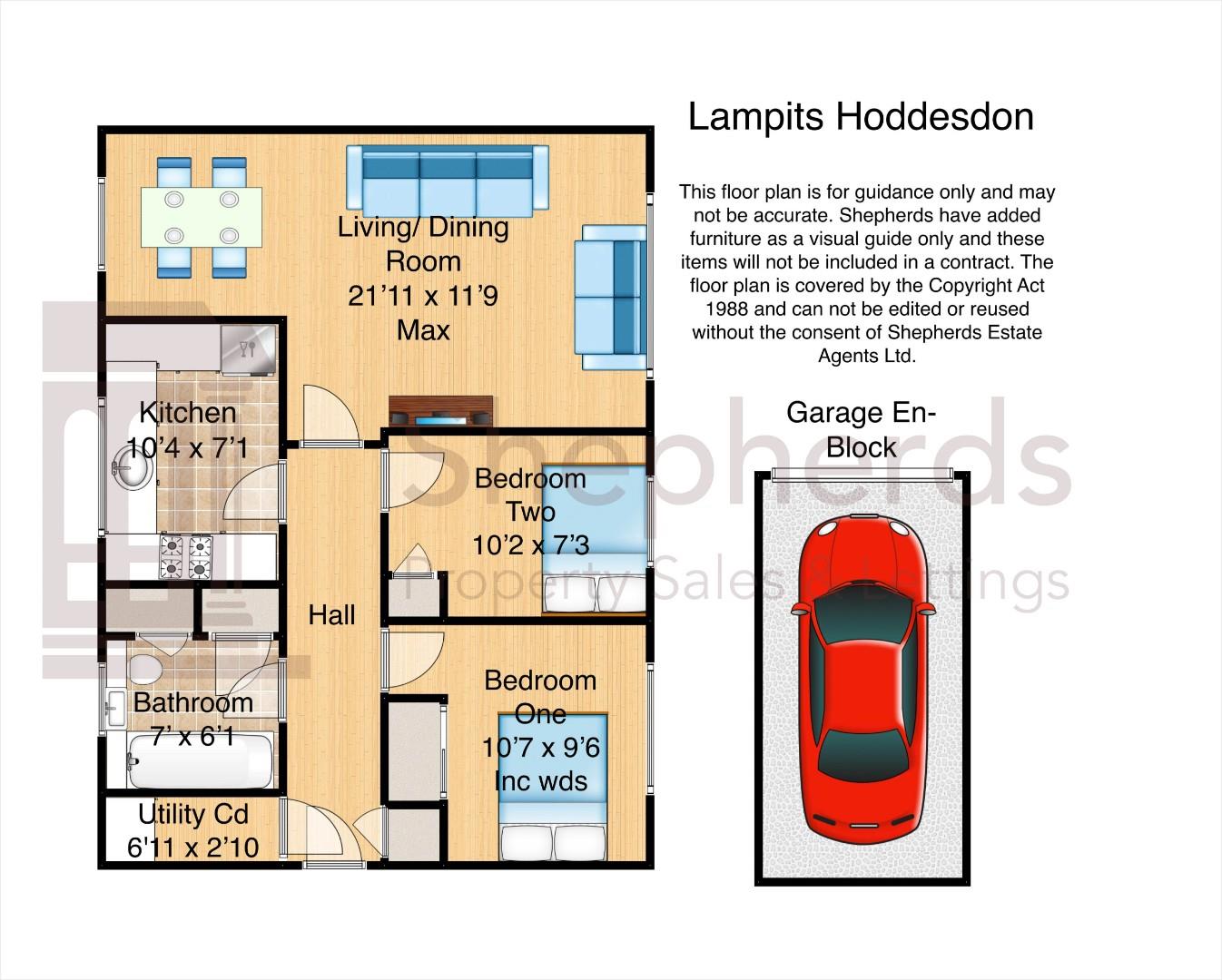165, Lampits, HODDESDON floorplan