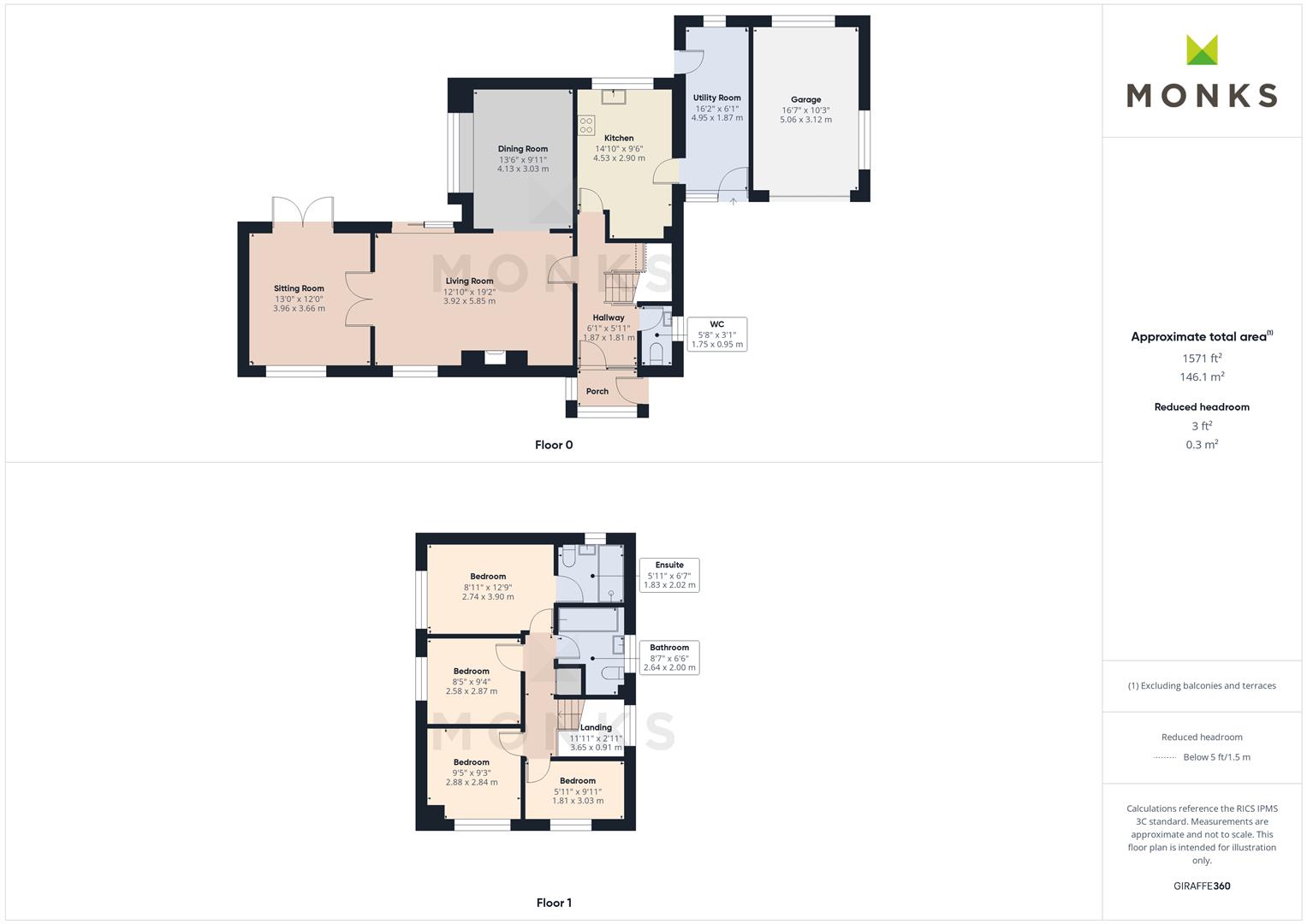 2, Coedlan, Shrewsbury floorplan