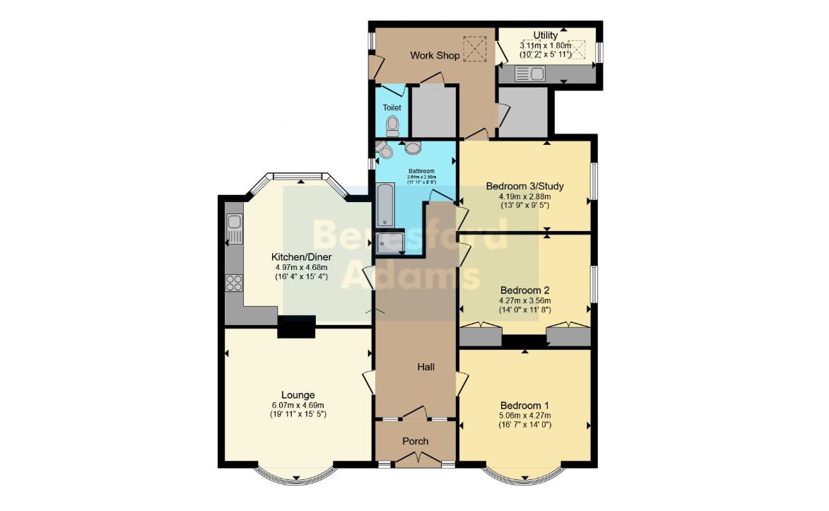 10,, Grosvenor Road, Conwy floorplan
