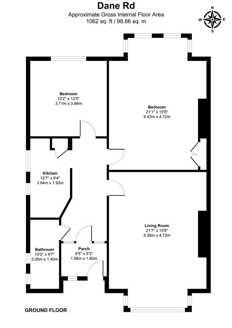 Hall Floor Flat, 23, Dane Road, St Leonards-On-Sea floorplan