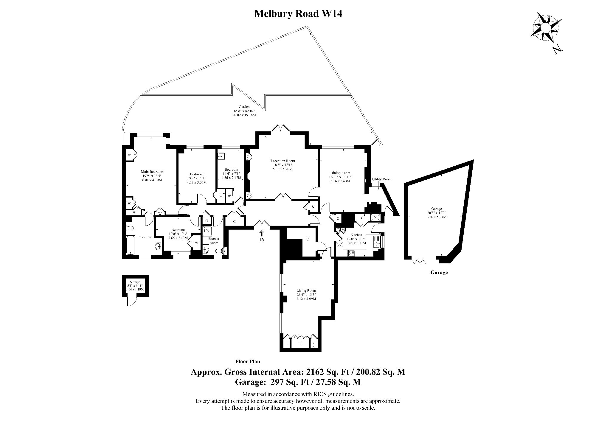 Flat 1, 14 Melbury Road, London floorplan