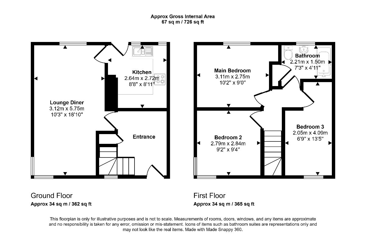 32 Heathwell Road, Newcastle upon Tyne floorplan