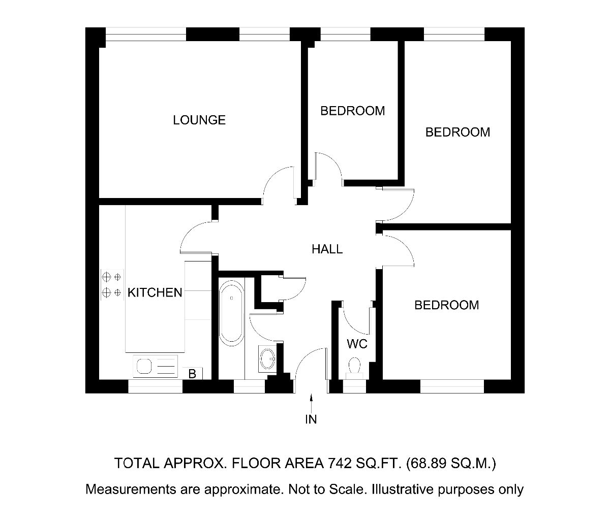 Flat 154, Geffrye Court, London floorplan