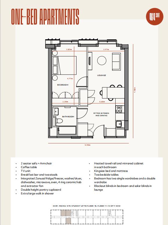 Flat 1119, 7  Nobel Way, Manchester floorplan