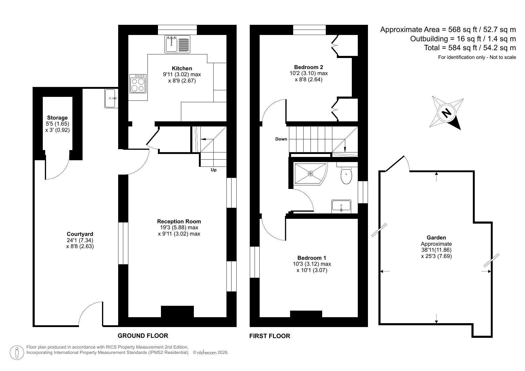 2, Railway Cottages, London floorplan