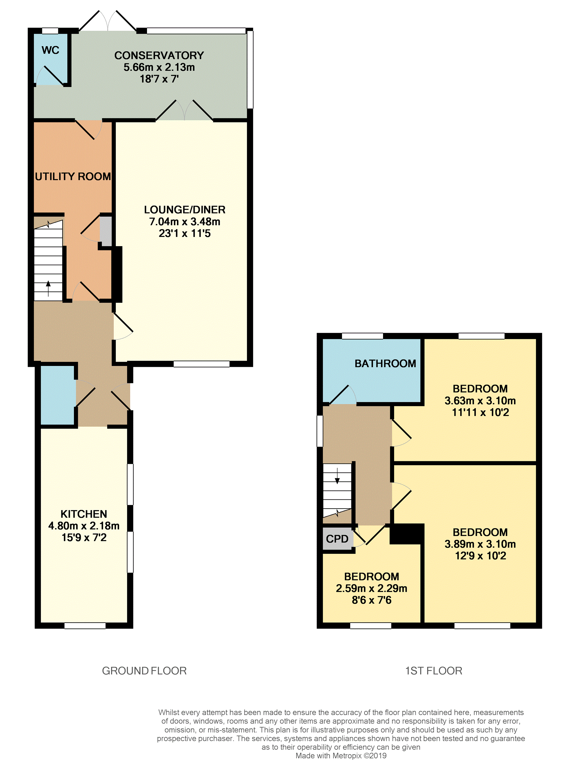 3 Bedrooms Terraced house for sale in Corsletts Avenue, Horsham RH12