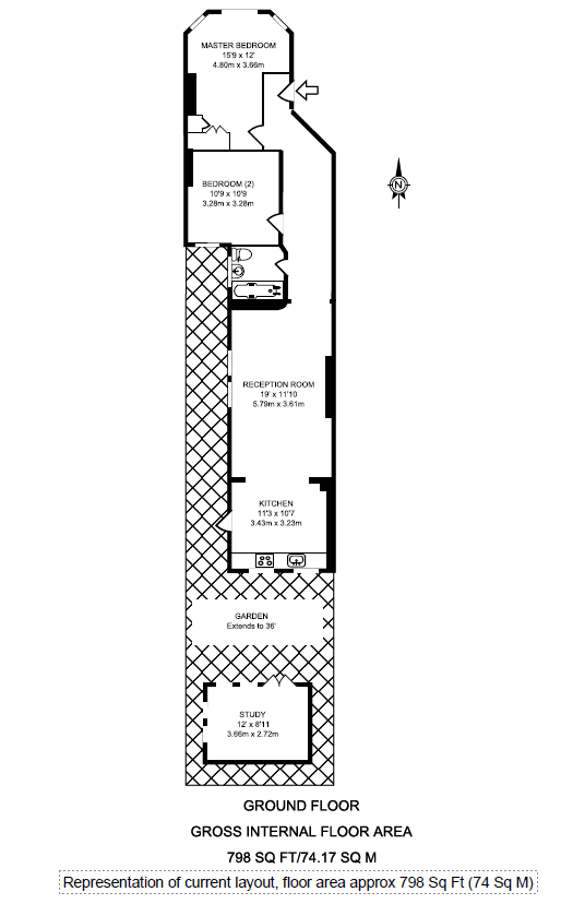 132, Olive Road, London floorplan