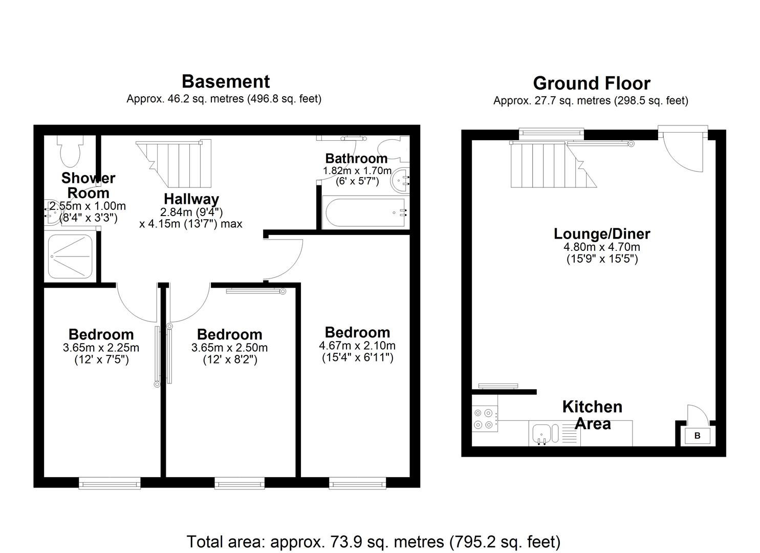 St James' Terrace, Newcastle upon Tyne floorplan