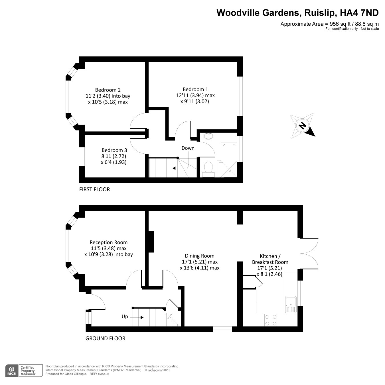 Woodville Gardens, Ruislip, Middlesex HA4, 3 bedroom end terrace house