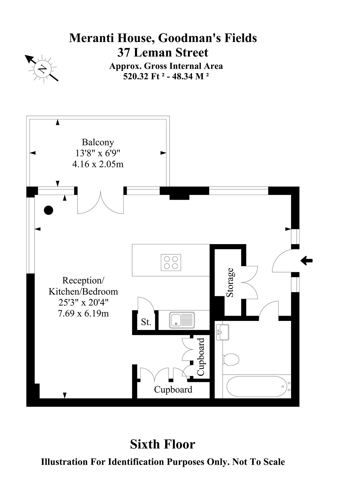 1 Bedrooms Flat to rent in Meranti House, 37 Leman Street E1