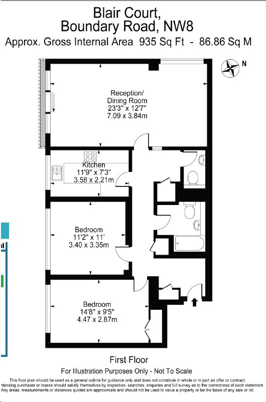 2 Bedrooms Flat to rent in Blair Court, Boundary Road, St John's Wood NW8