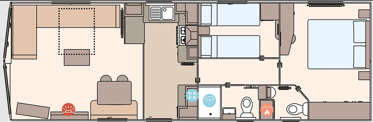 14, Burnt House Caravan Park, Whitby floorplan