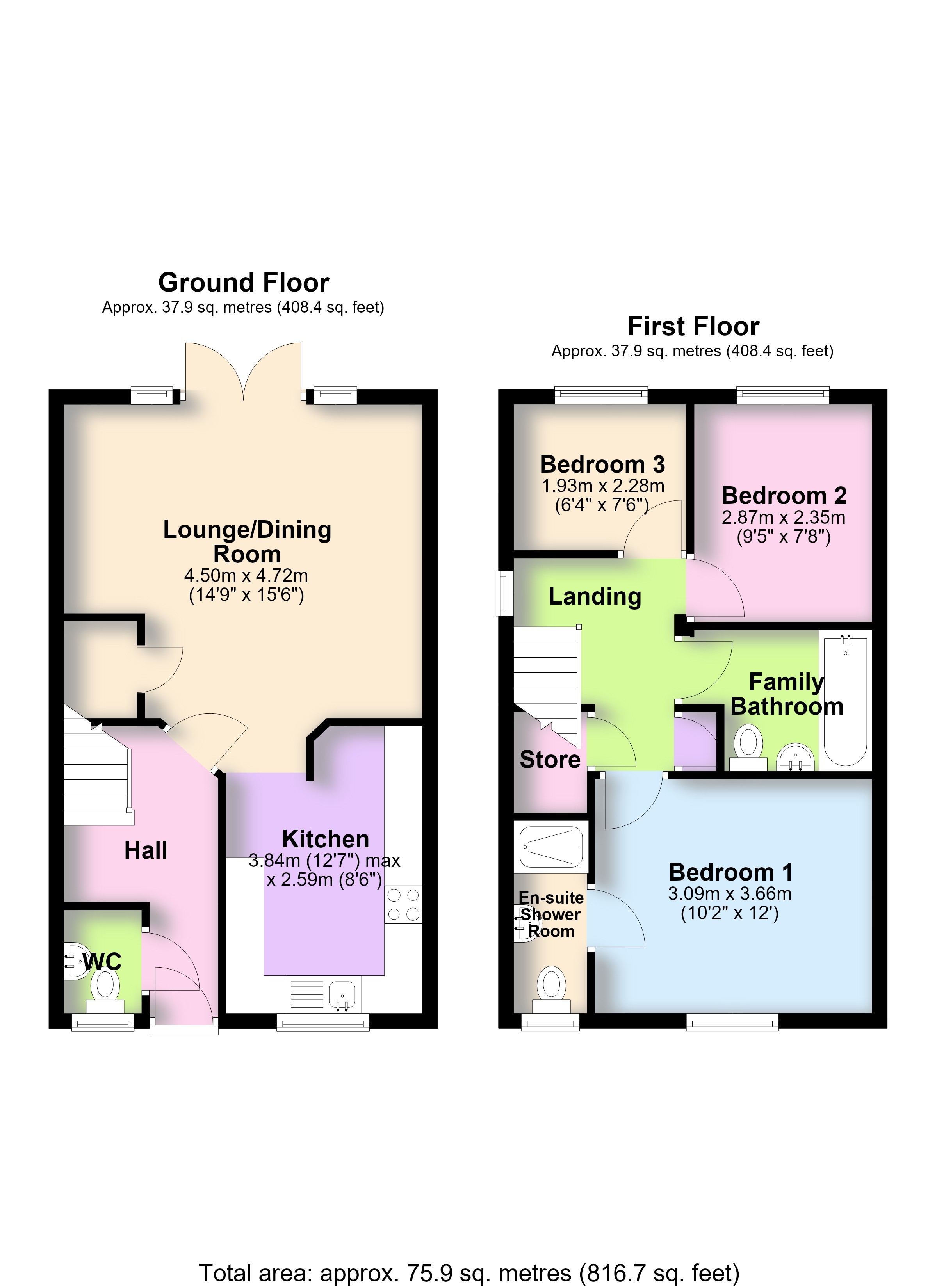 12, Woodier Close, Northwich floorplan