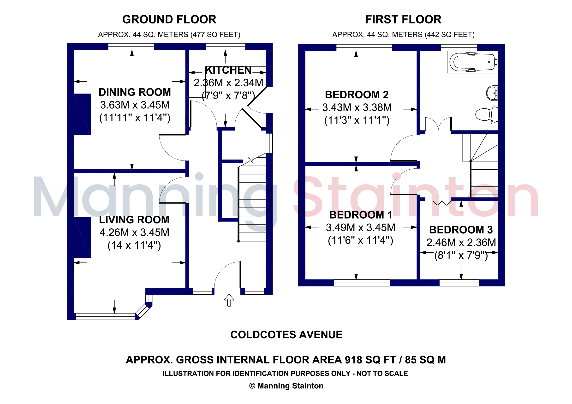 83, Coldcotes Avenue, West Yorkshire floorplan