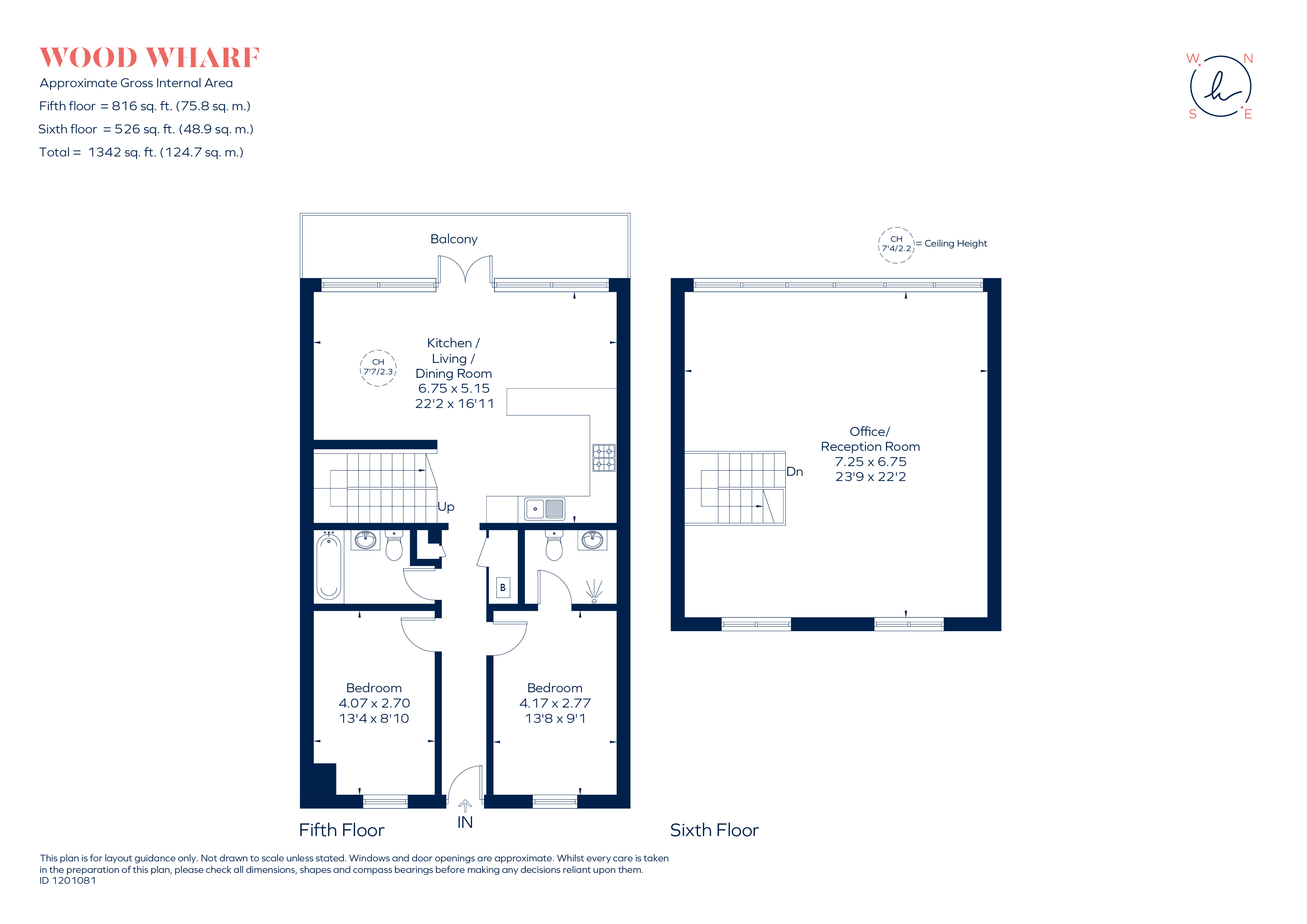 44, Wood Wharf Apartments, Horseferry Place, London floorplan