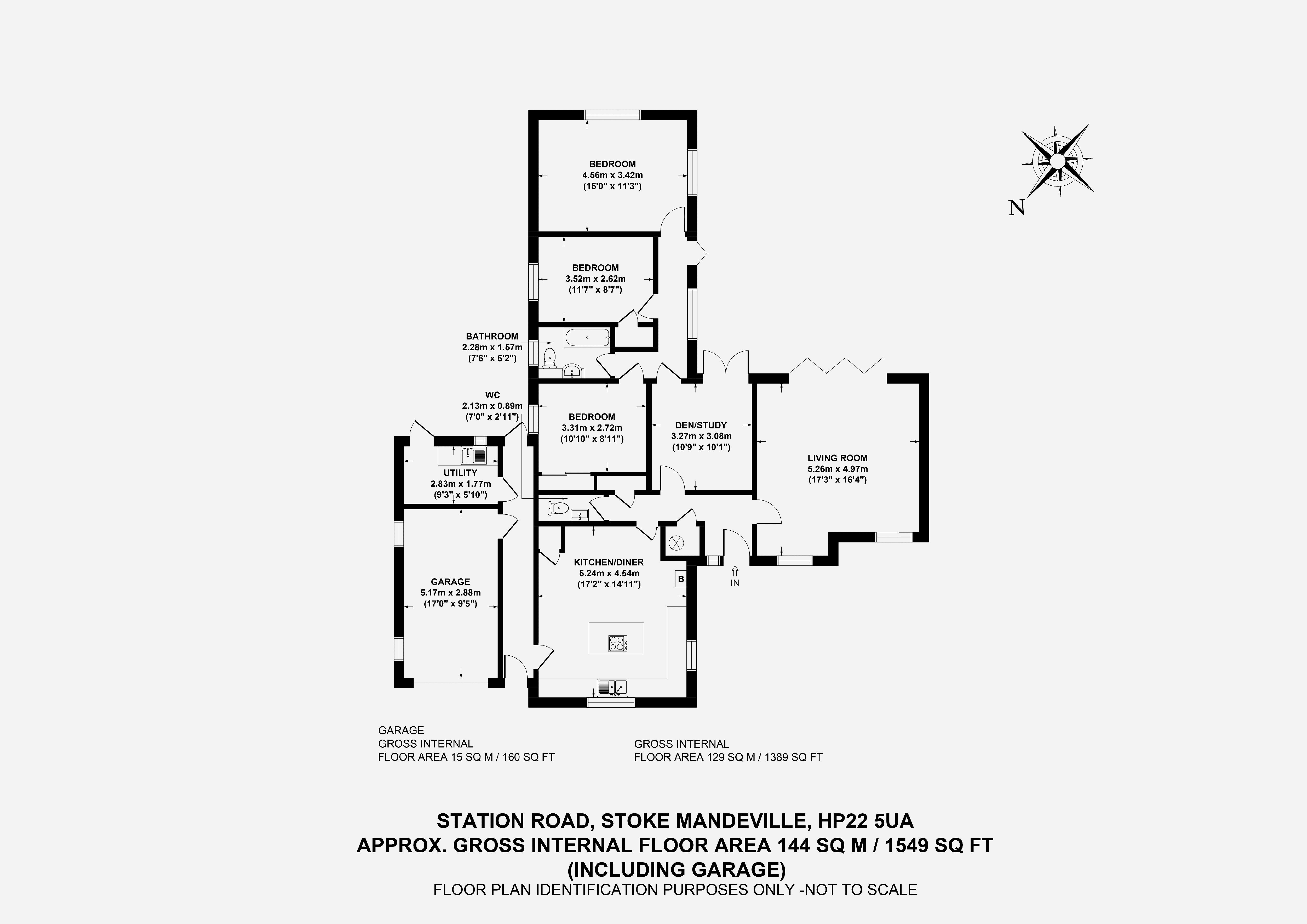 Station Road, Stoke Mandeville, Aylesbury HP22, 3 bedroom detached