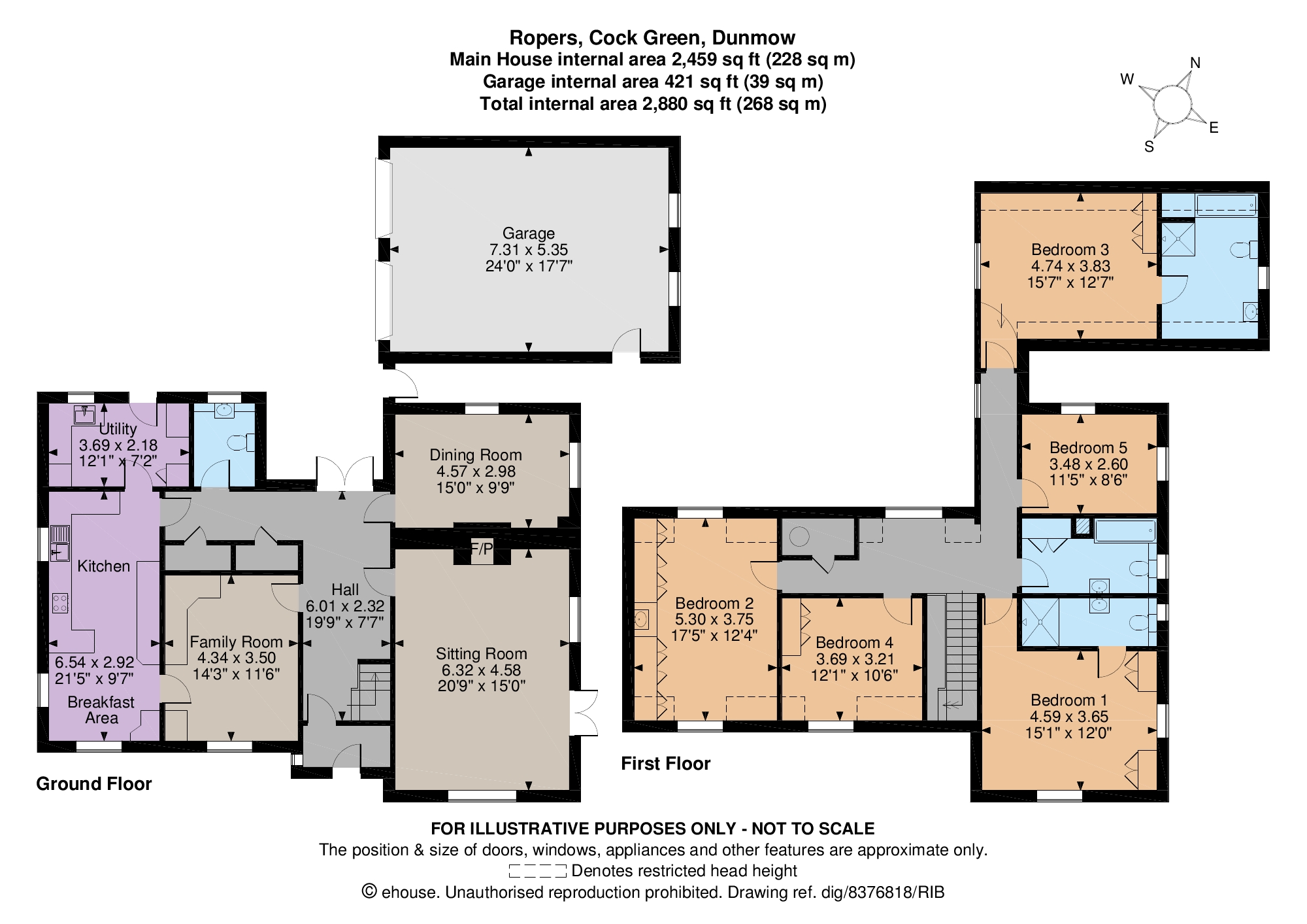 5 Bedrooms Detached house for sale in Cock Green, Felsted, Dunmow, Essex CM6