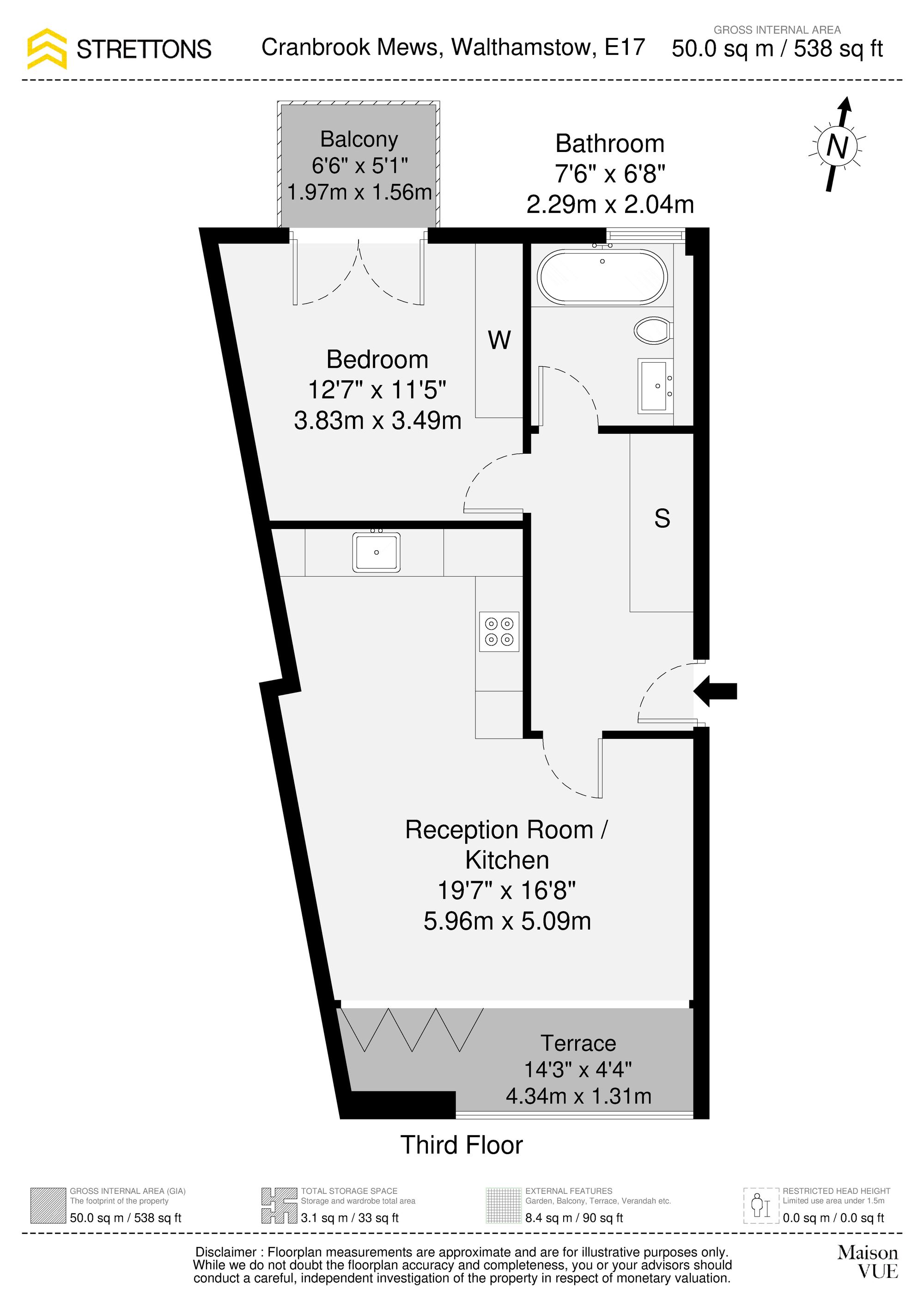 F15 Olive Tree Court 1 Cranbrook Mews, London,, Walthamstow floorplan