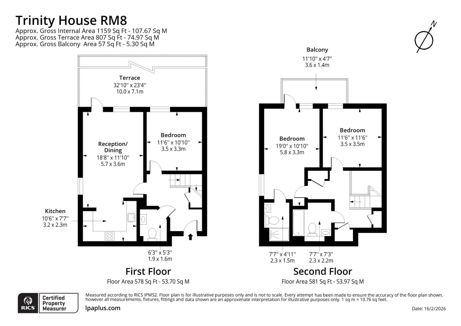 105 Trinity House, Academy Way, Dagenham floorplan