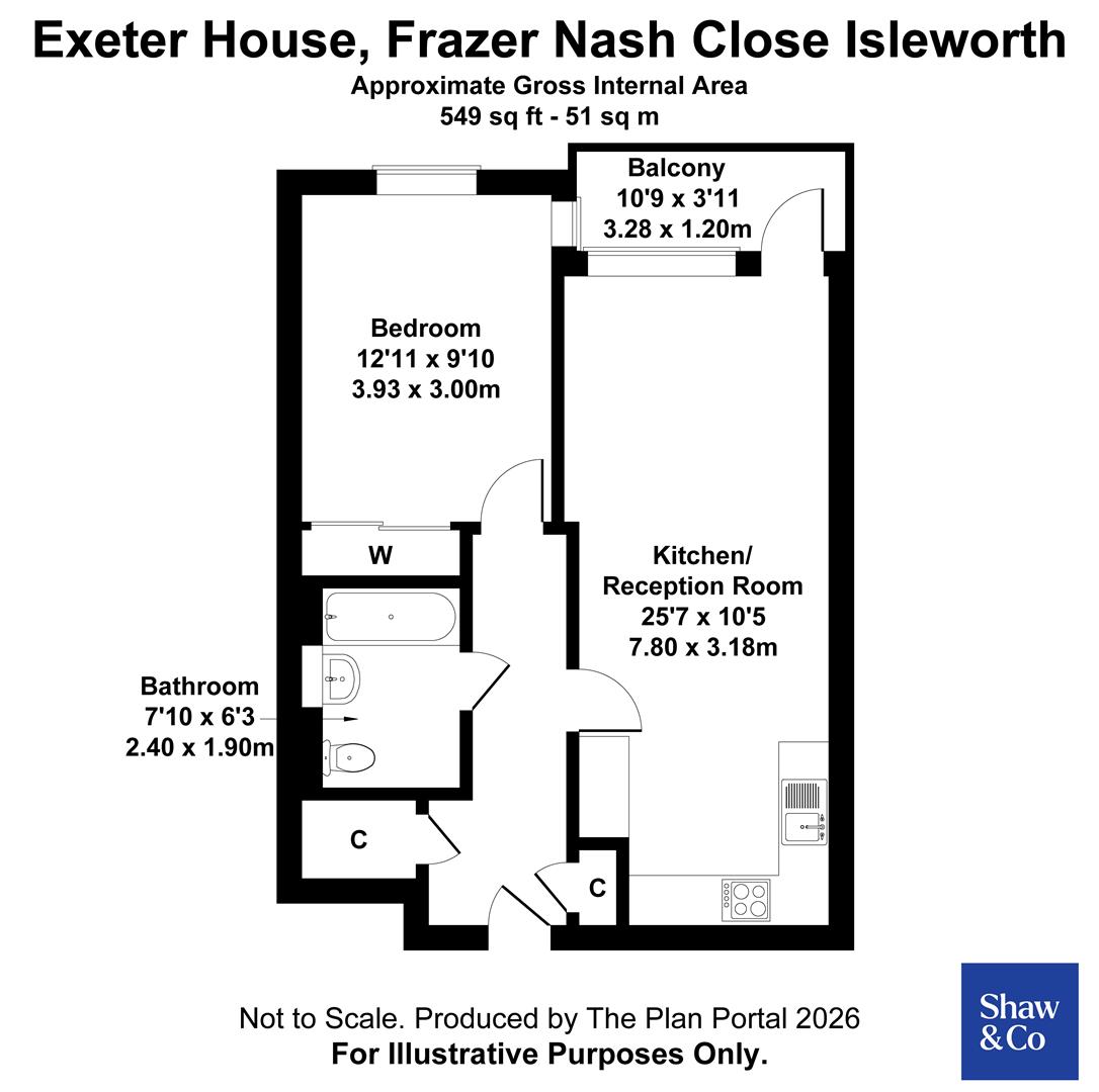 Flat 6, Exeter House, Frazer Nash Close, Isleworth floorplan
