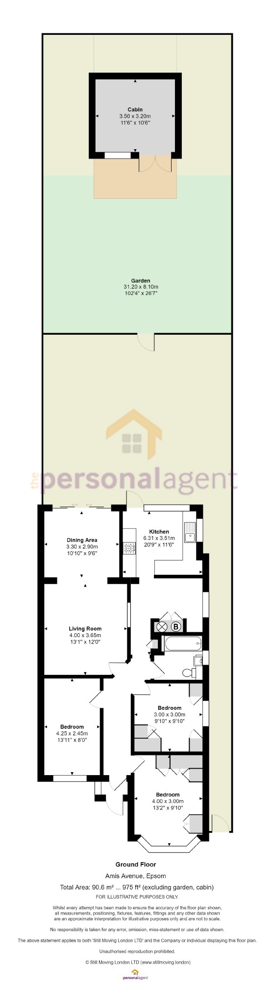 2 Bedrooms Semi-detached bungalow for sale in Amis Avenue, Epsom, Surrey KT19