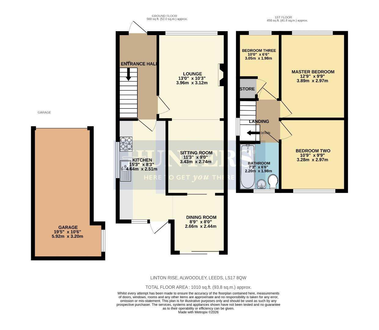 59, Linton Rise, West Yorkshire floorplan