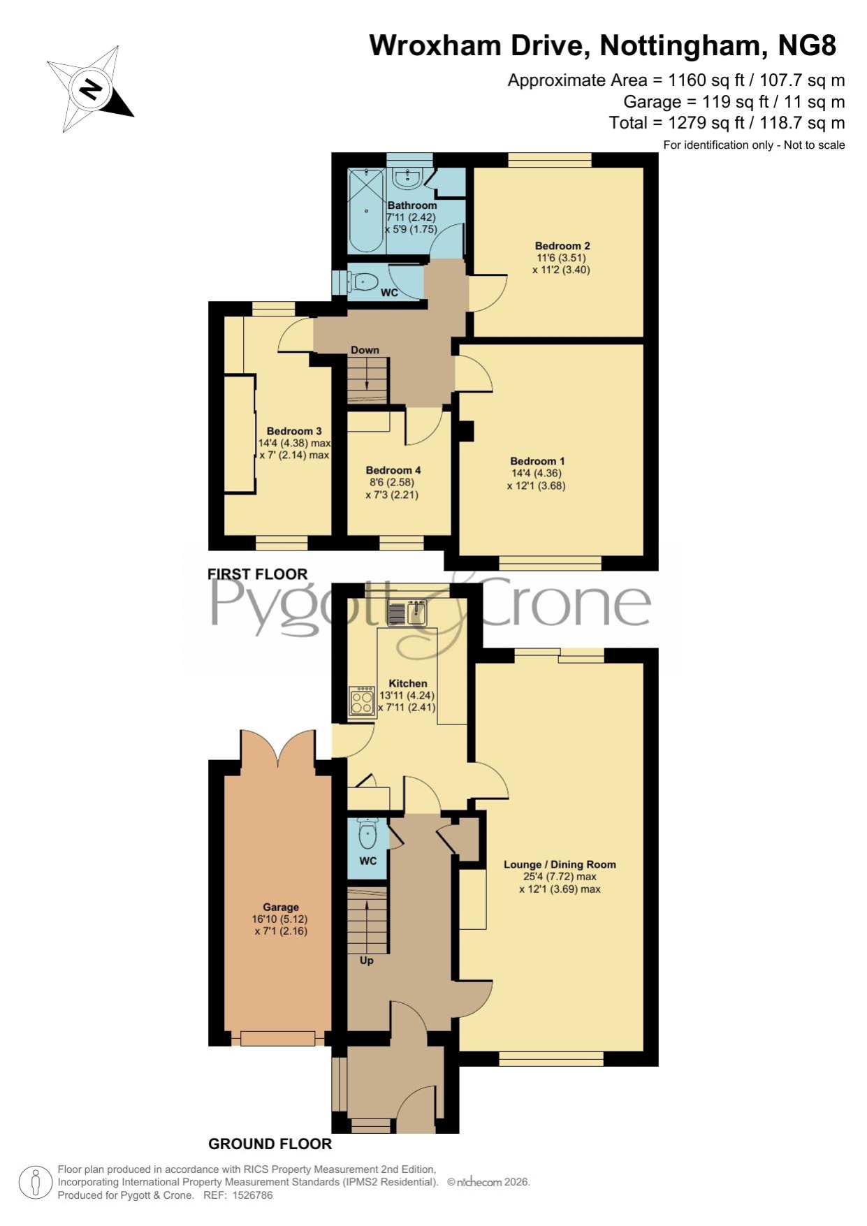 64, Wroxham Drive, Wollaton floorplan