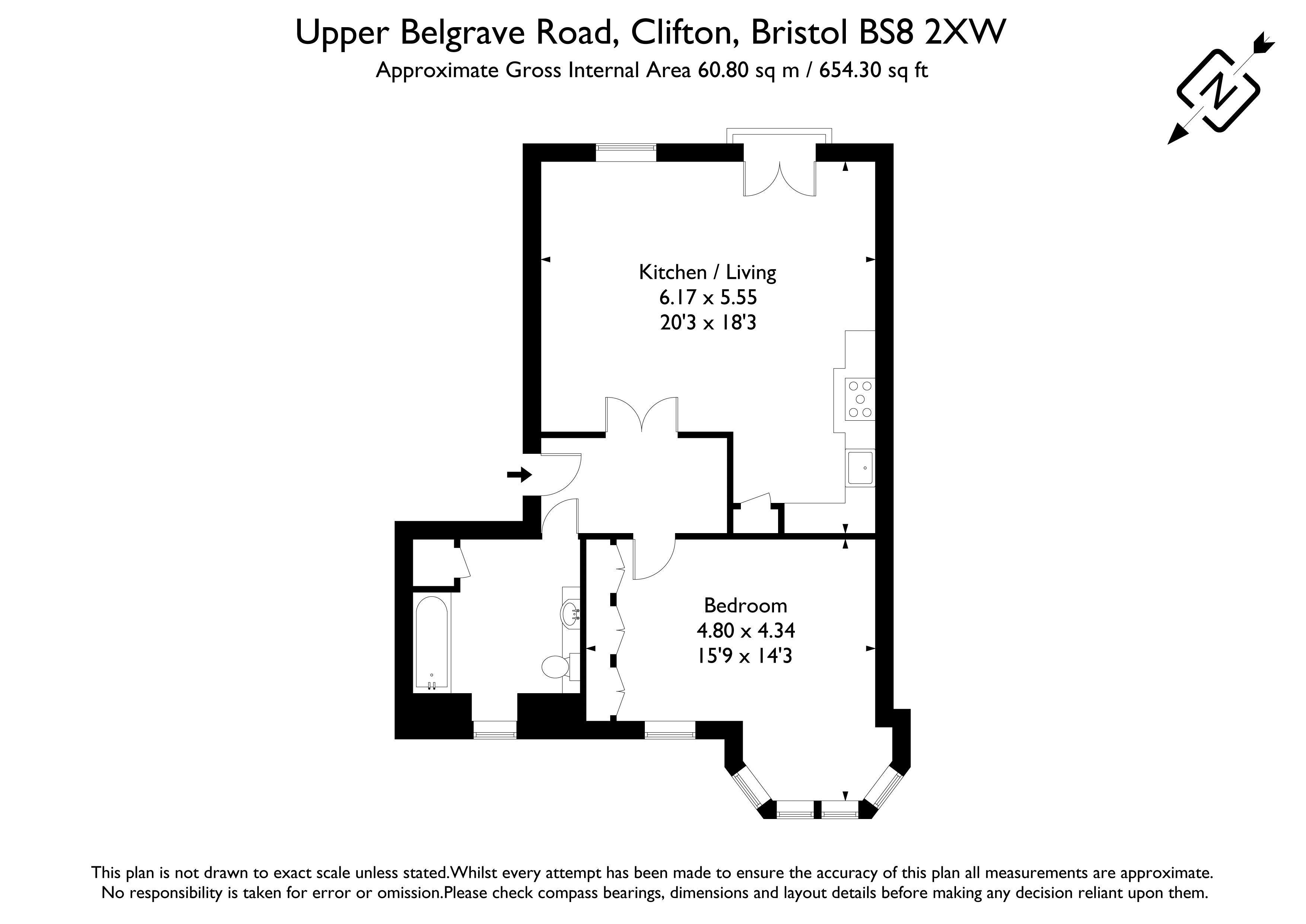 40 Upper Belgrave Road, Bristol floorplan
