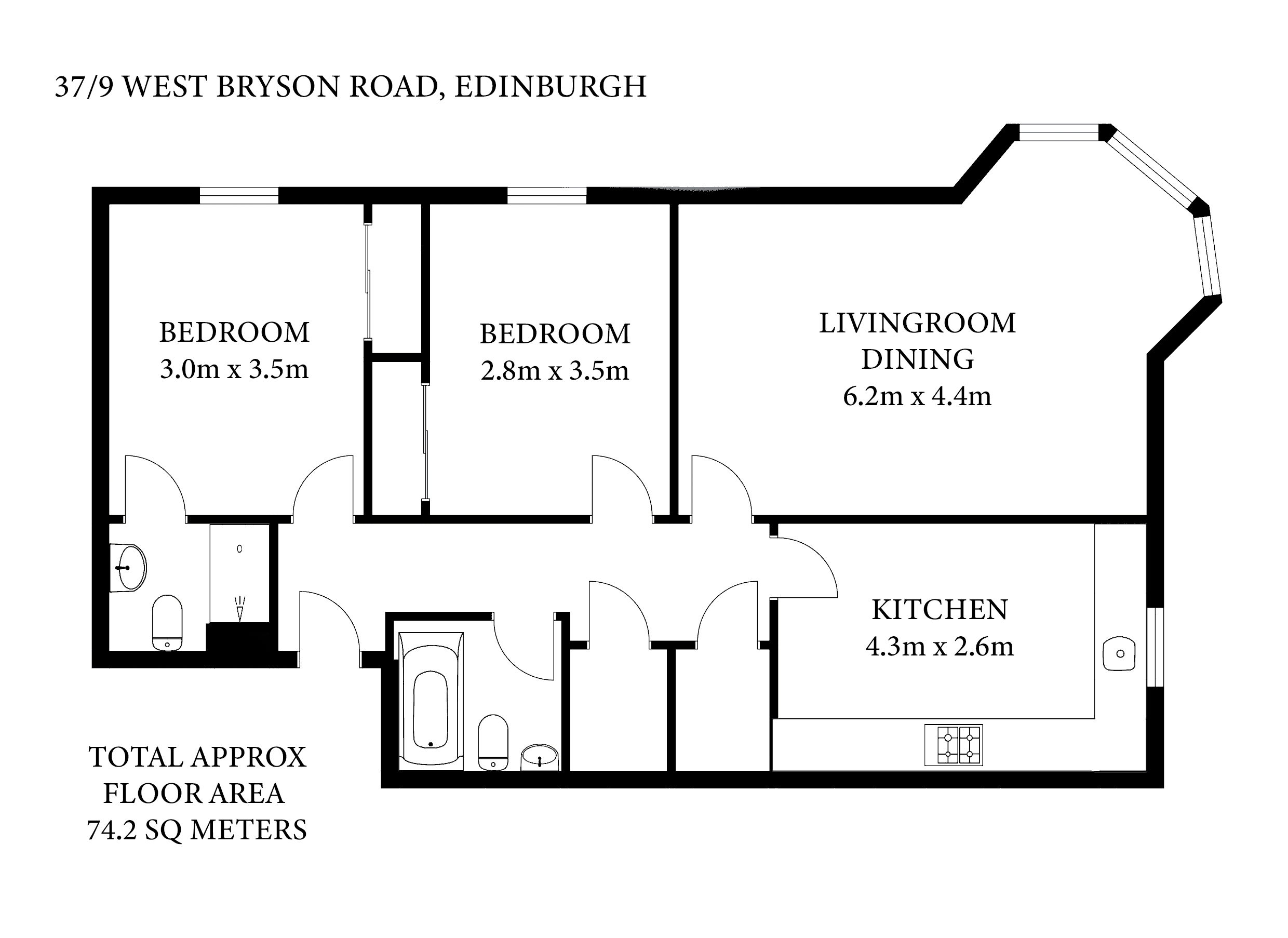 West Bryson Road, Edinburgh EH11, 2 bedroom flat for sale 62733574