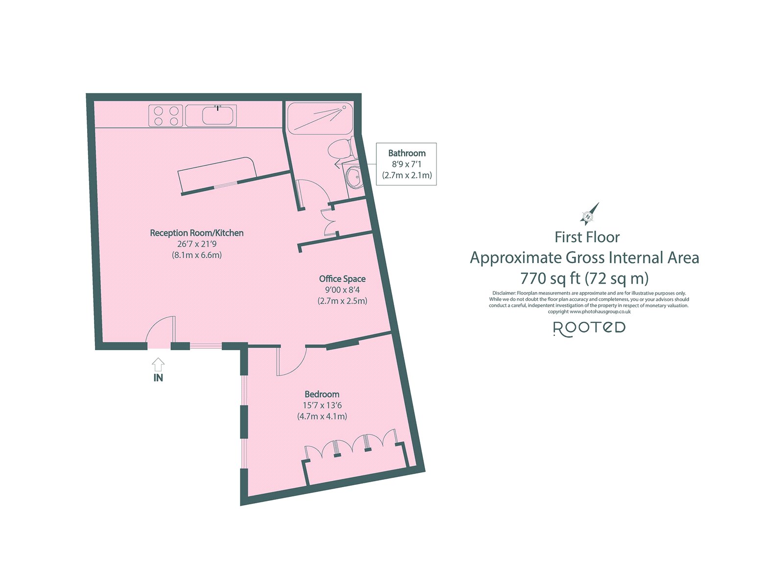 16, Cyntra Place, Hackney floorplan