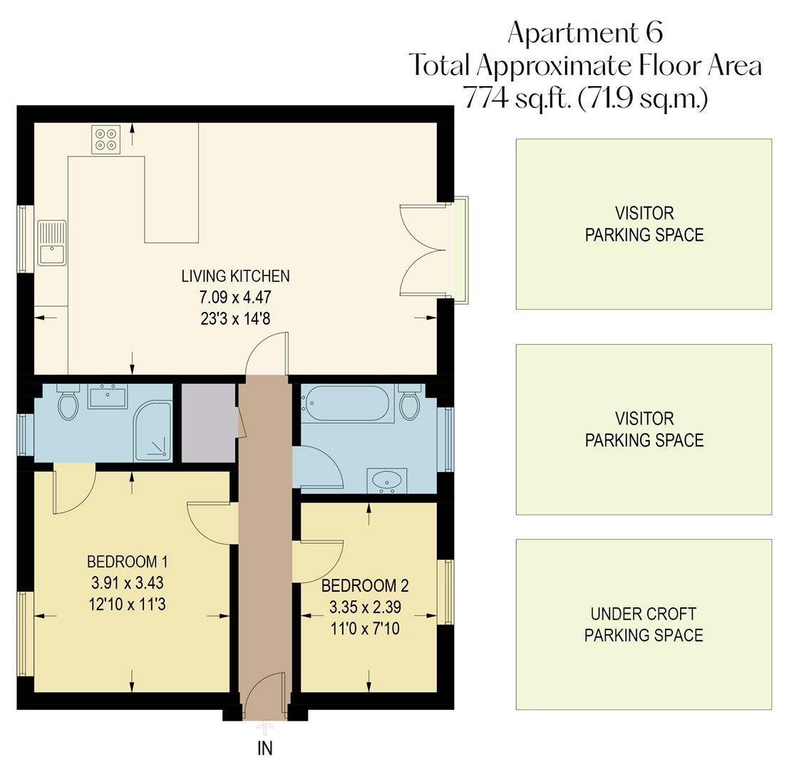 Apartment 6, Creevela Works, 54 Parsonage Crescent, Sheffield floorplan