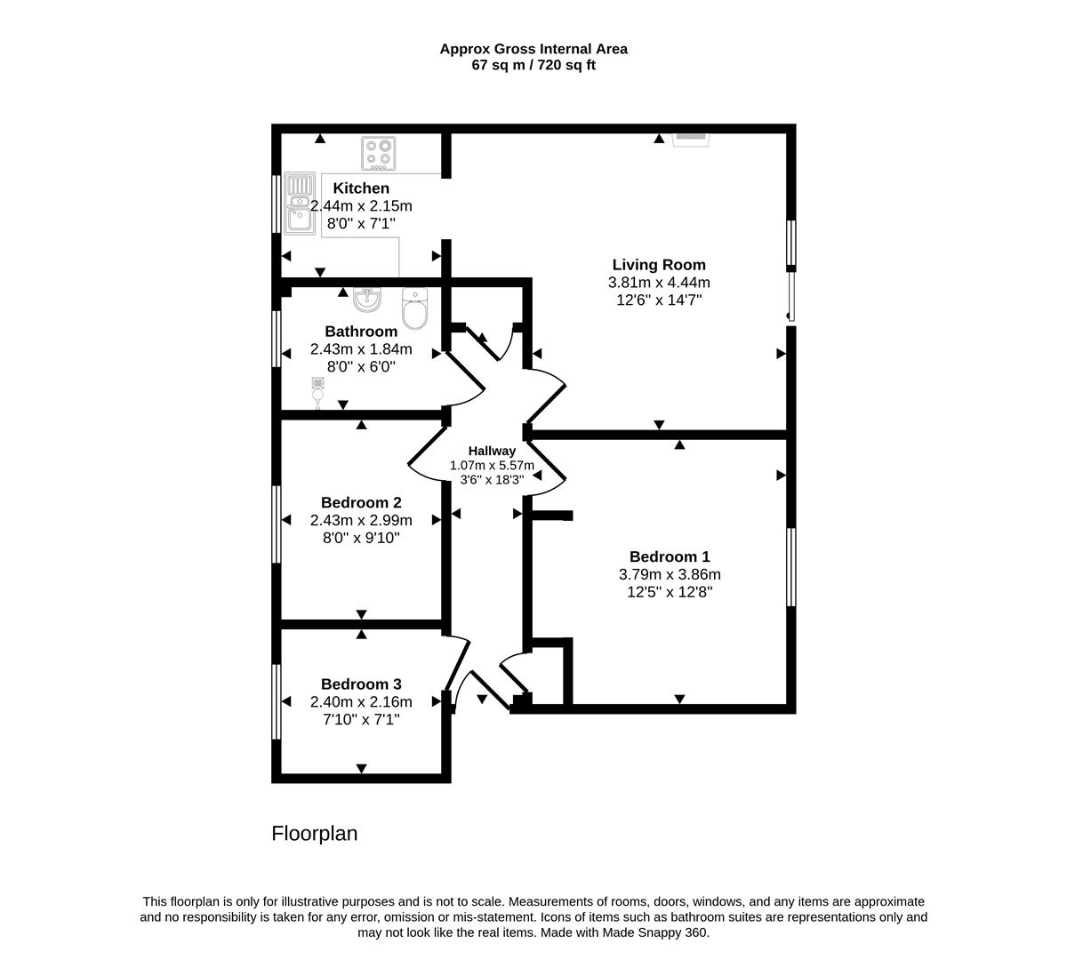 Flat 8, Cawdor Court, Spring Gardens, Narberth floorplan