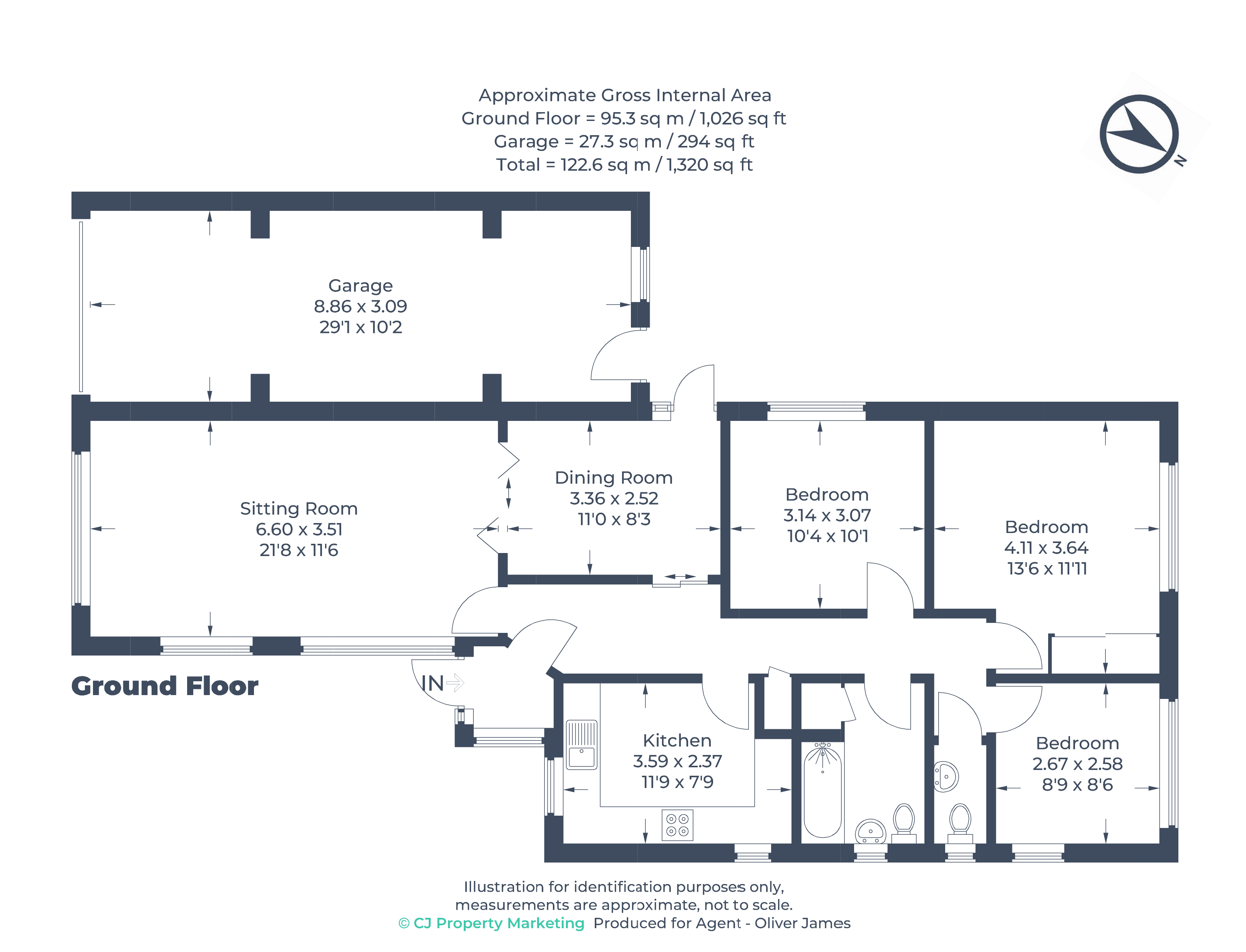 35, Bertie Road, Oxford floorplan