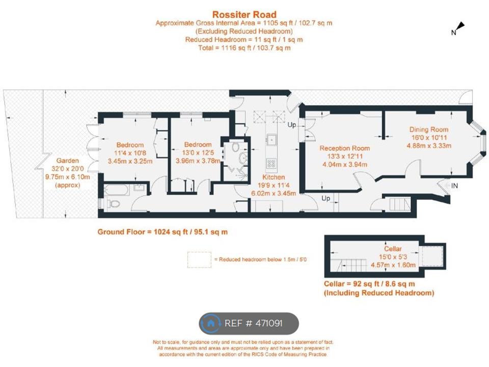 2 Bedrooms Flat to rent in Rossiter Road, London SW12