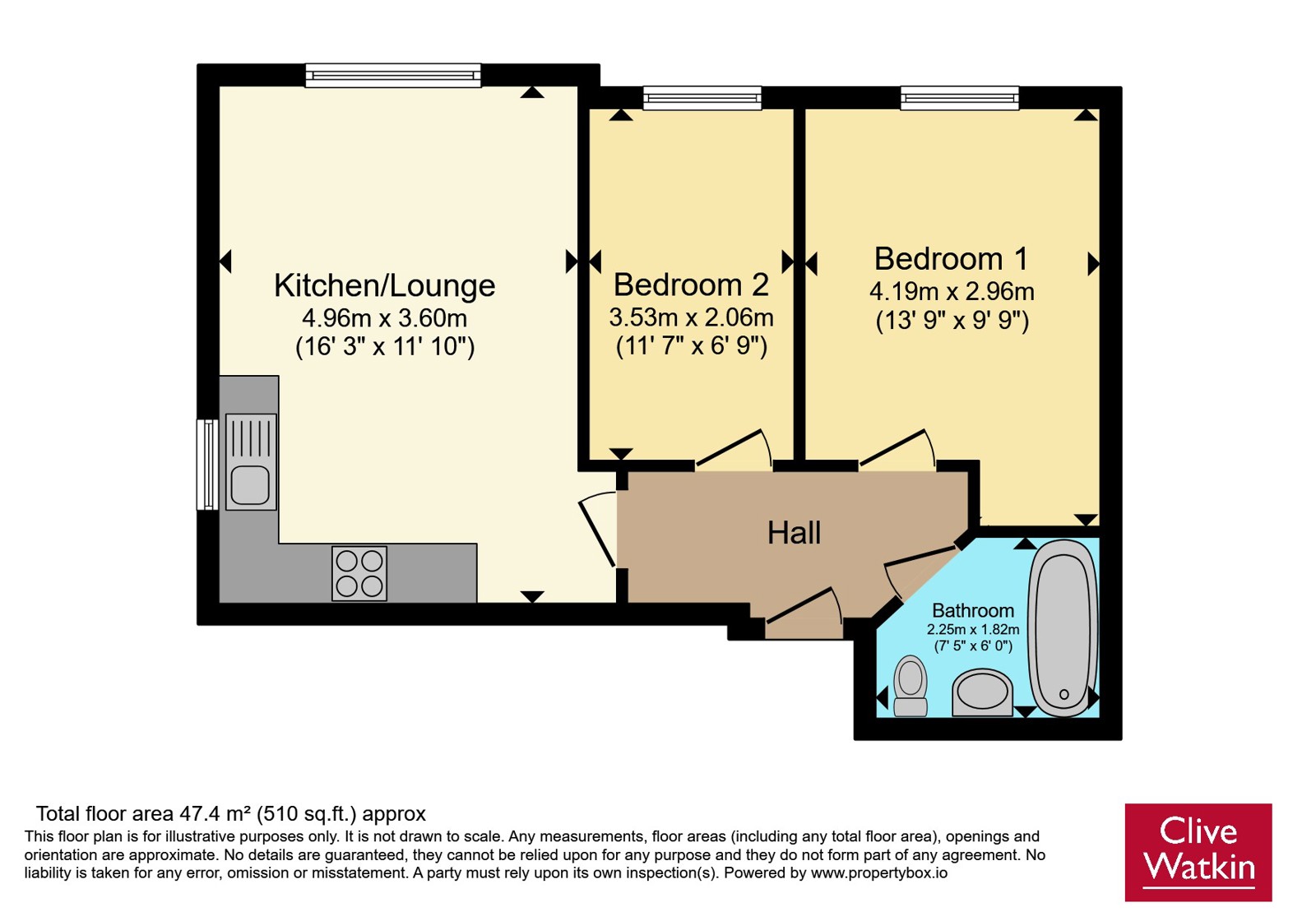 Flat 19, Lawrence Court, 15, Highfield South, Birkenhead floorplan