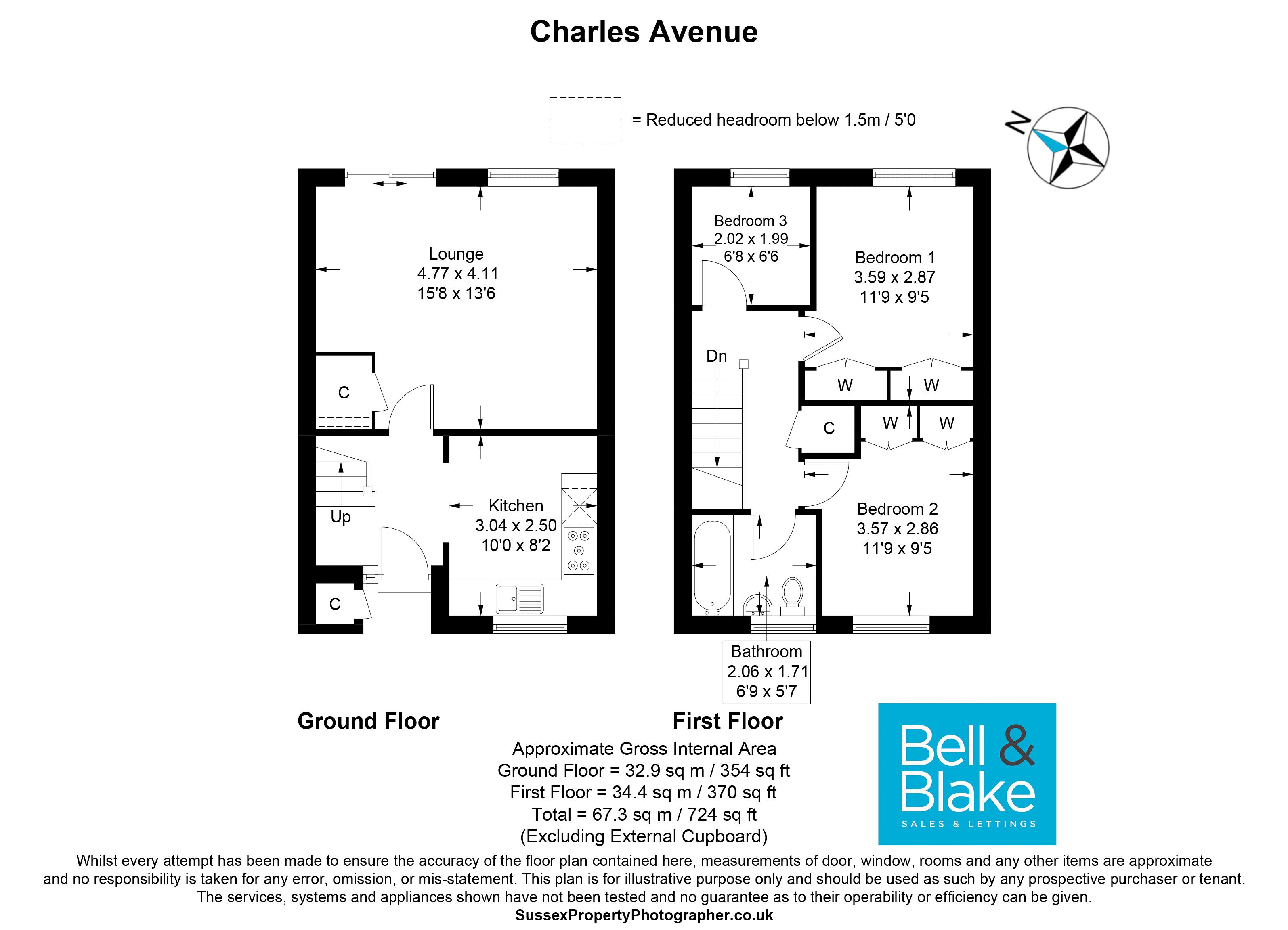 135, Charles Avenue, Chichester floorplan