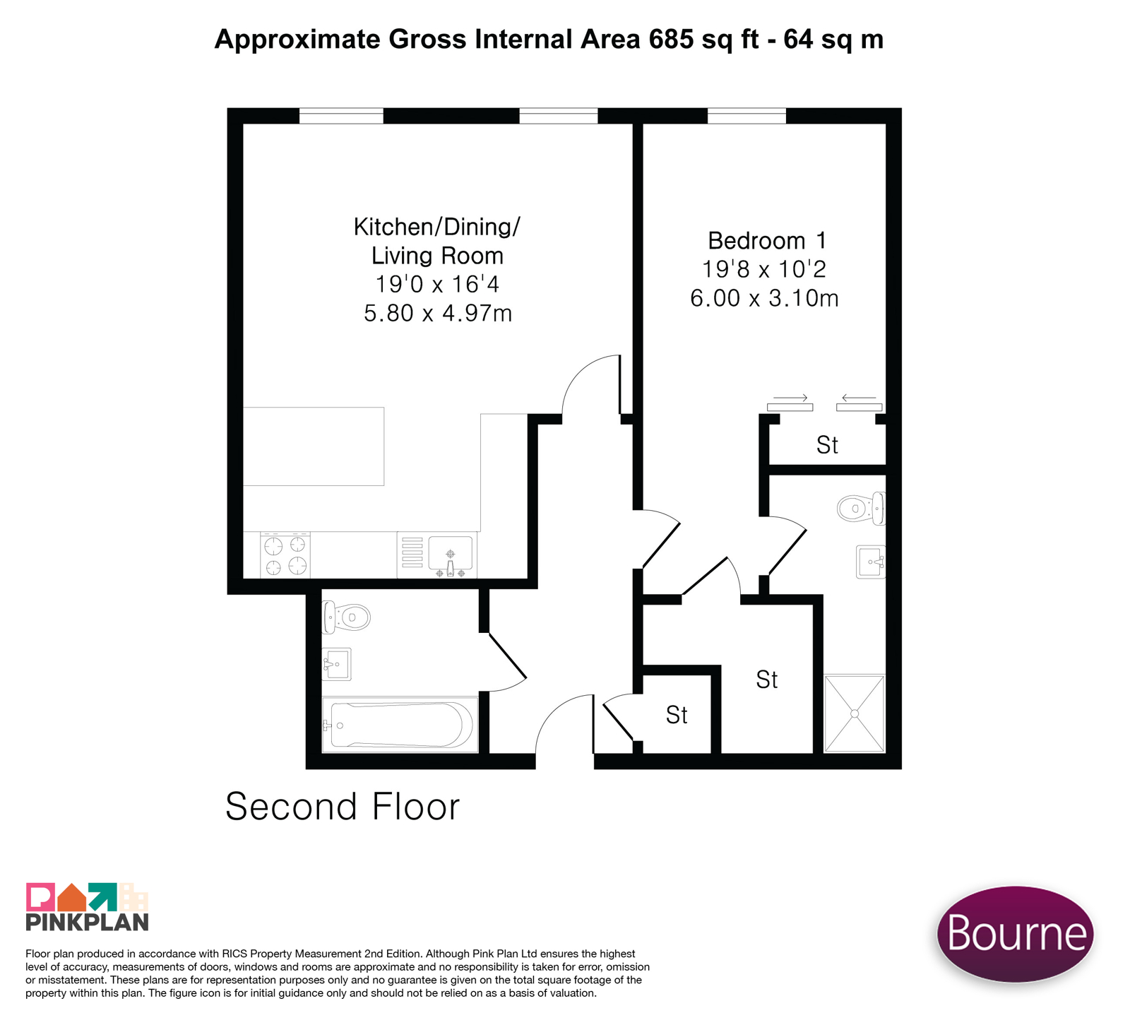 Flat 10, Valence House, 1, Threadneedle Road, Farnham floorplan