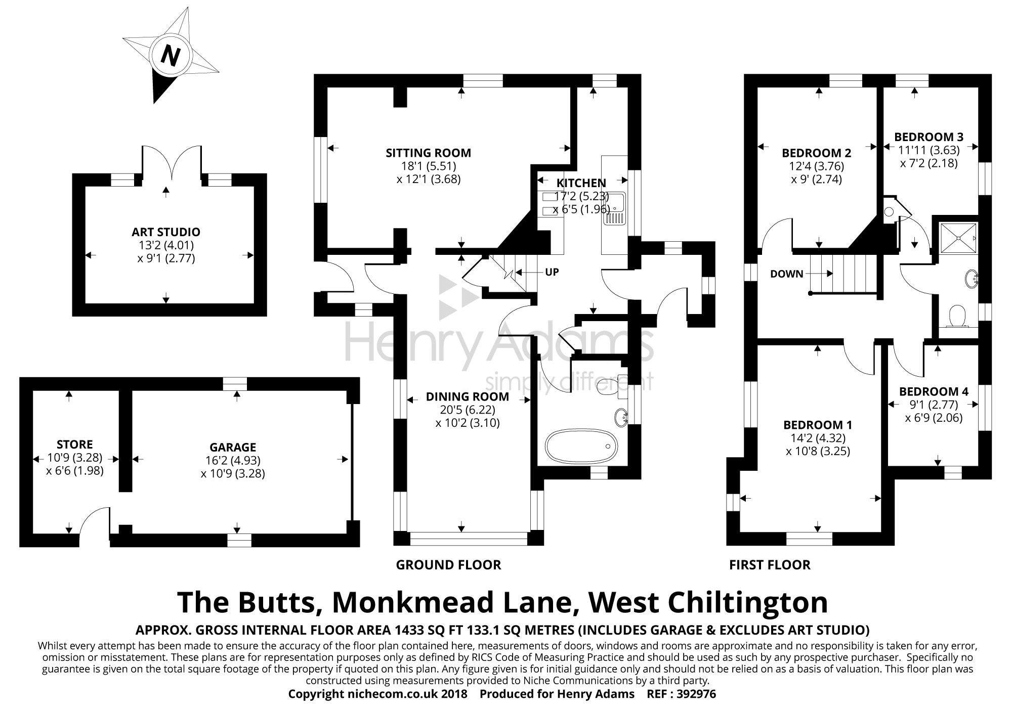 4 Bedrooms Detached house for sale in Monkmead Lane, West Chiltington RH20