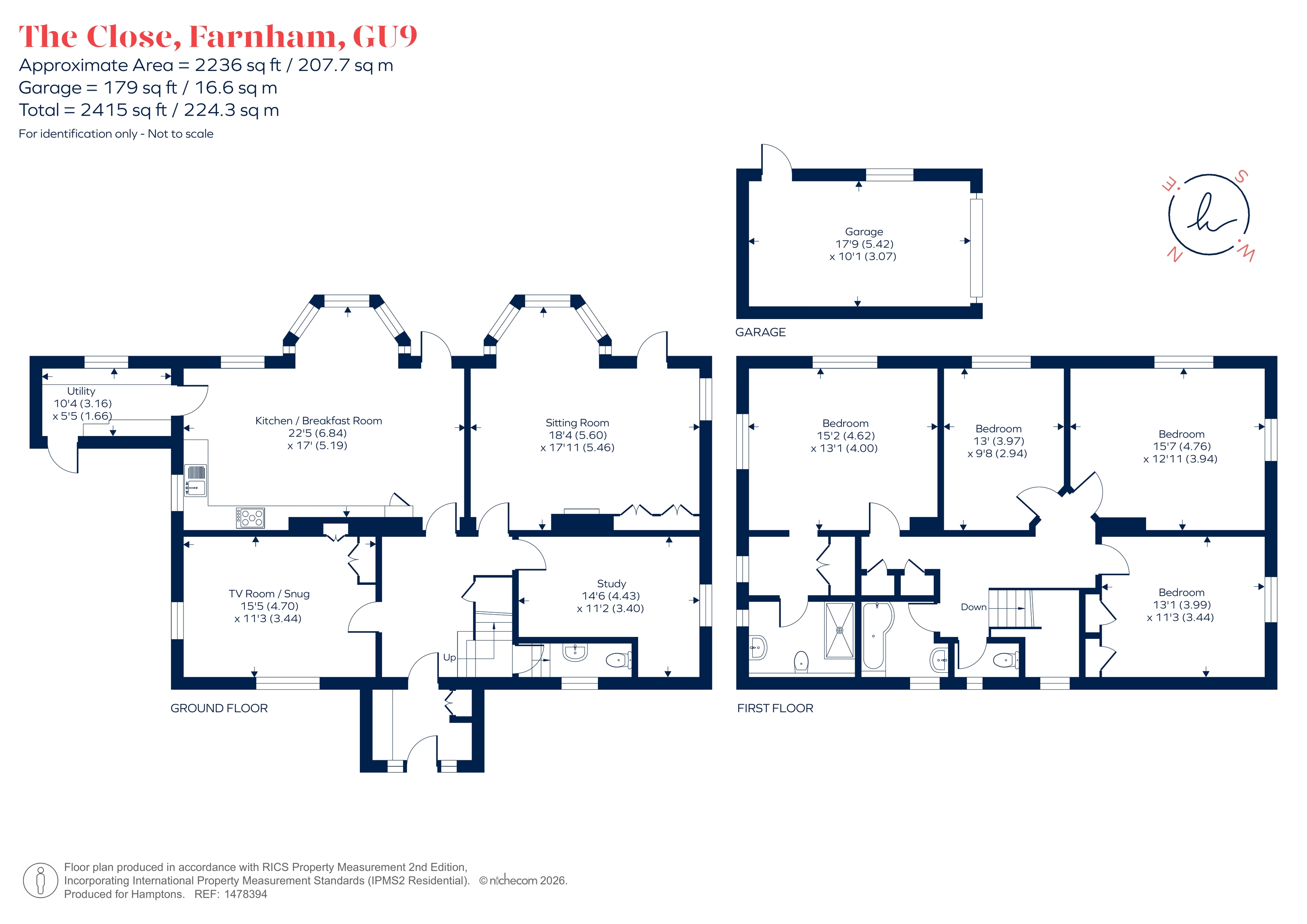 2, The Close, Farnham floorplan