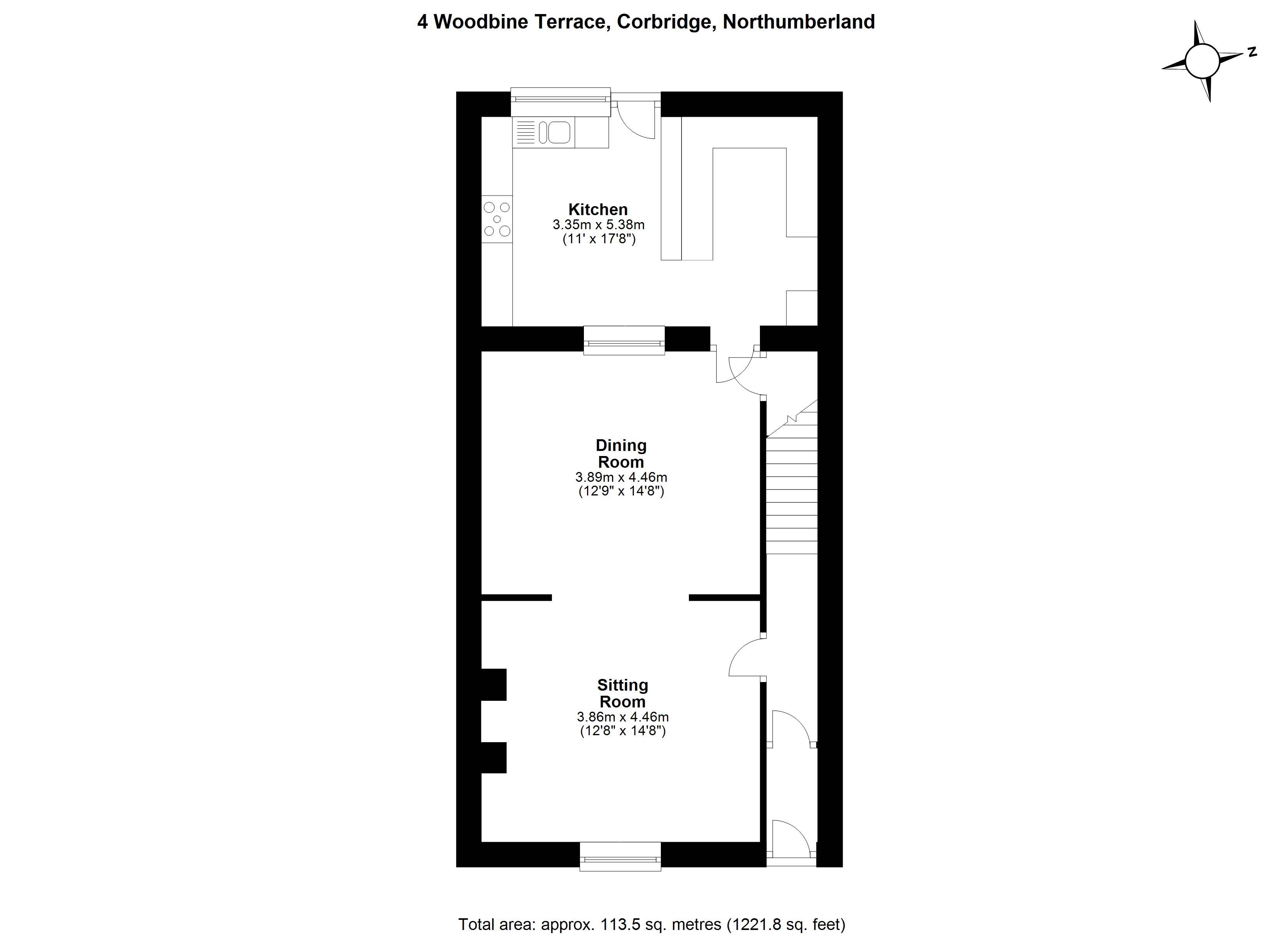 4 Woodbine Terrace, Corbridge, Northumberland NE45, 2 bedroom terraced