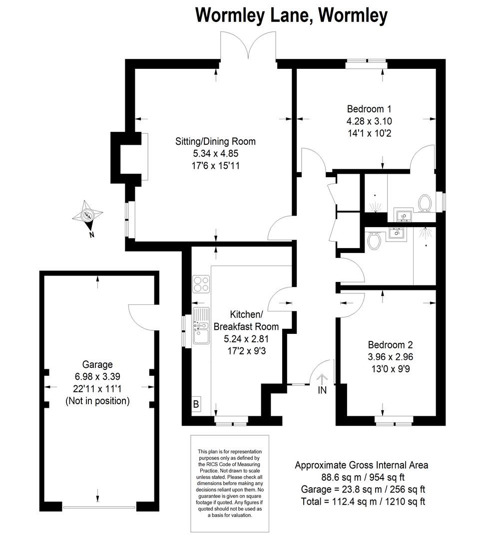 1 Comice Cottage, Wormley Lane, Wormley floorplan