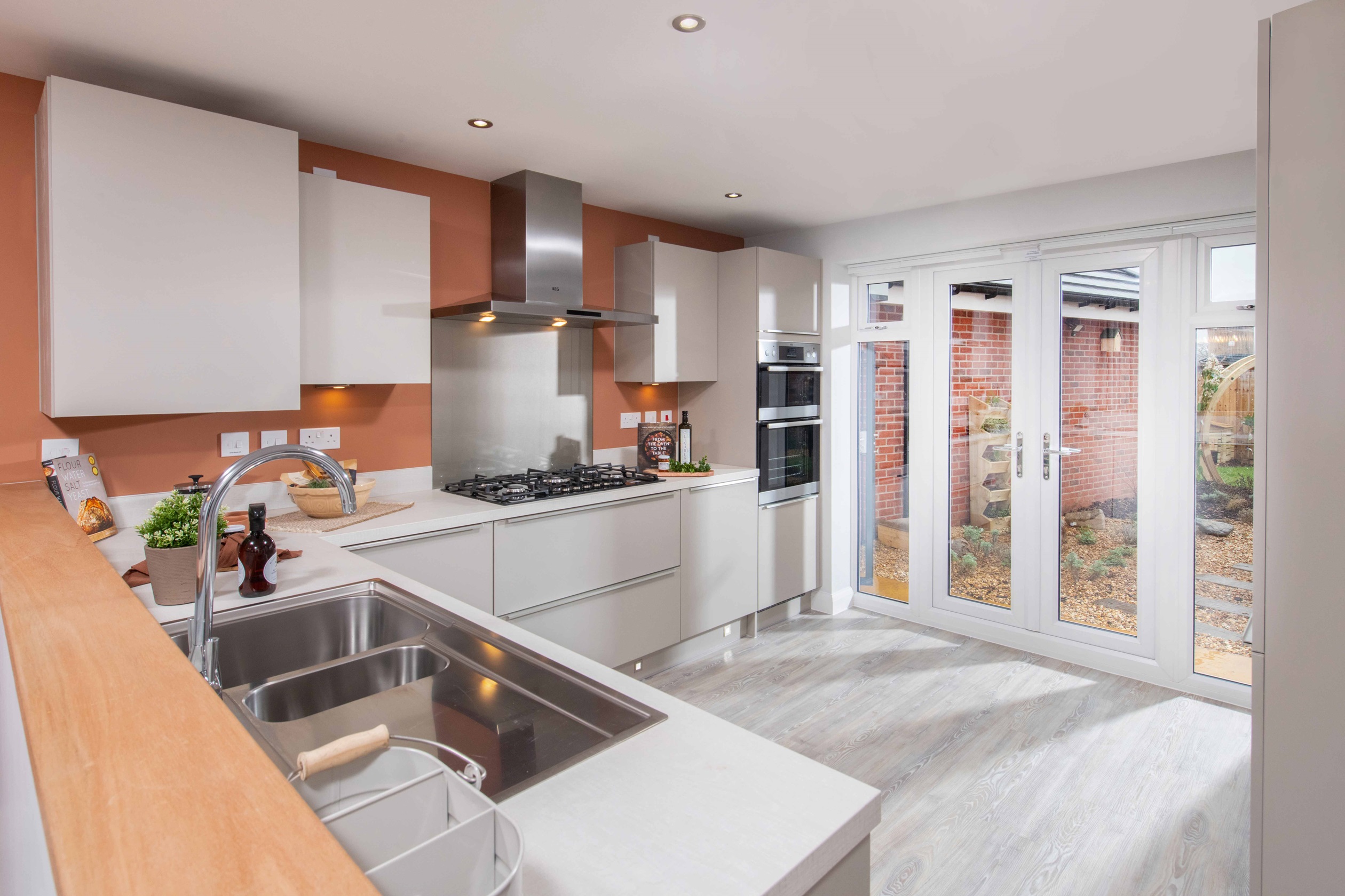 Property 2 of 10. Modern Kitchen With French Doors In The Four Bedroom Moss