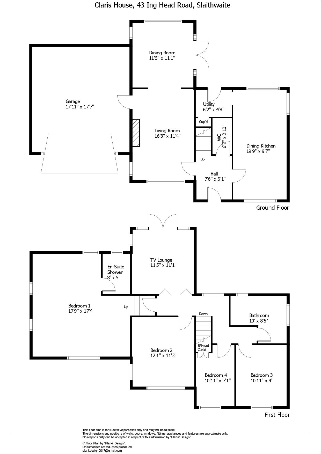 Claris House, 43, Ing Head Road, Huddersfield floorplan