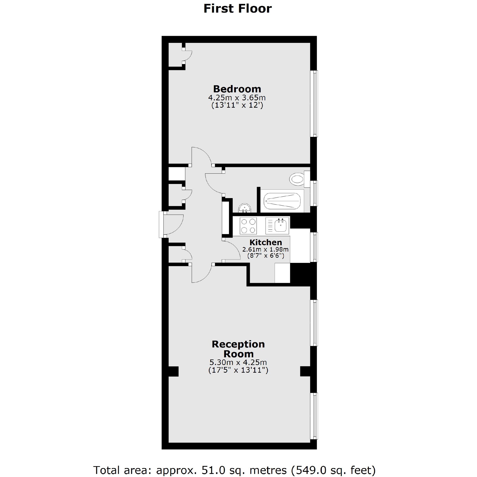 University Street, London floorplan