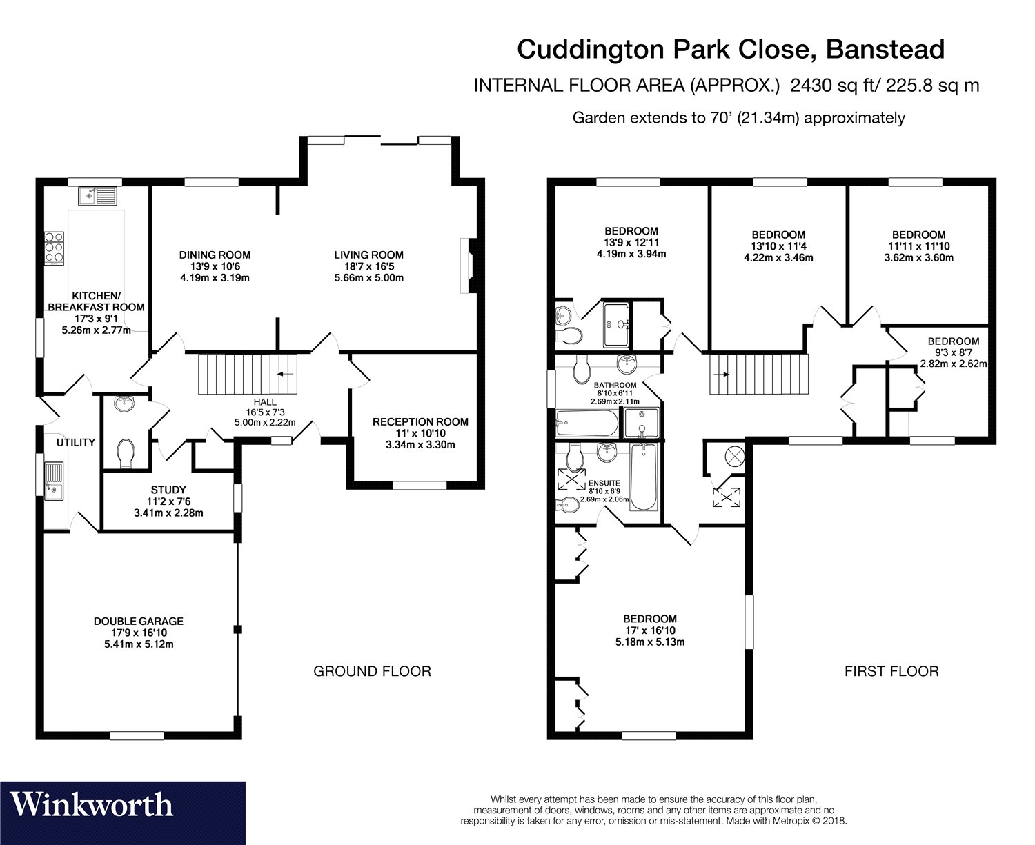 5 Bedrooms Detached house for sale in Cuddington Park Close, Banstead, Surrey SM7